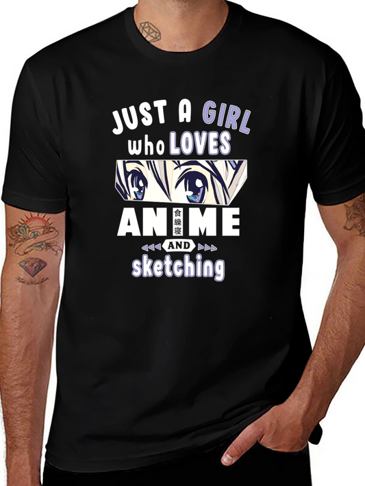 Anime Lovers T-Shirt - Just A Girl Who Loves Anime