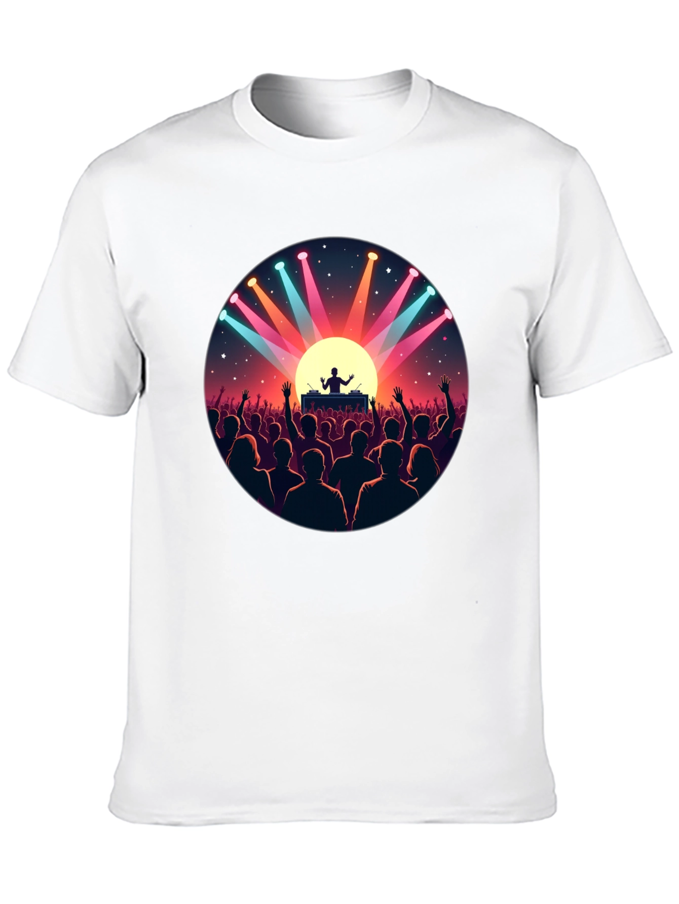 DJ Concert Graphic Tee - Black Cotton T-Shirt