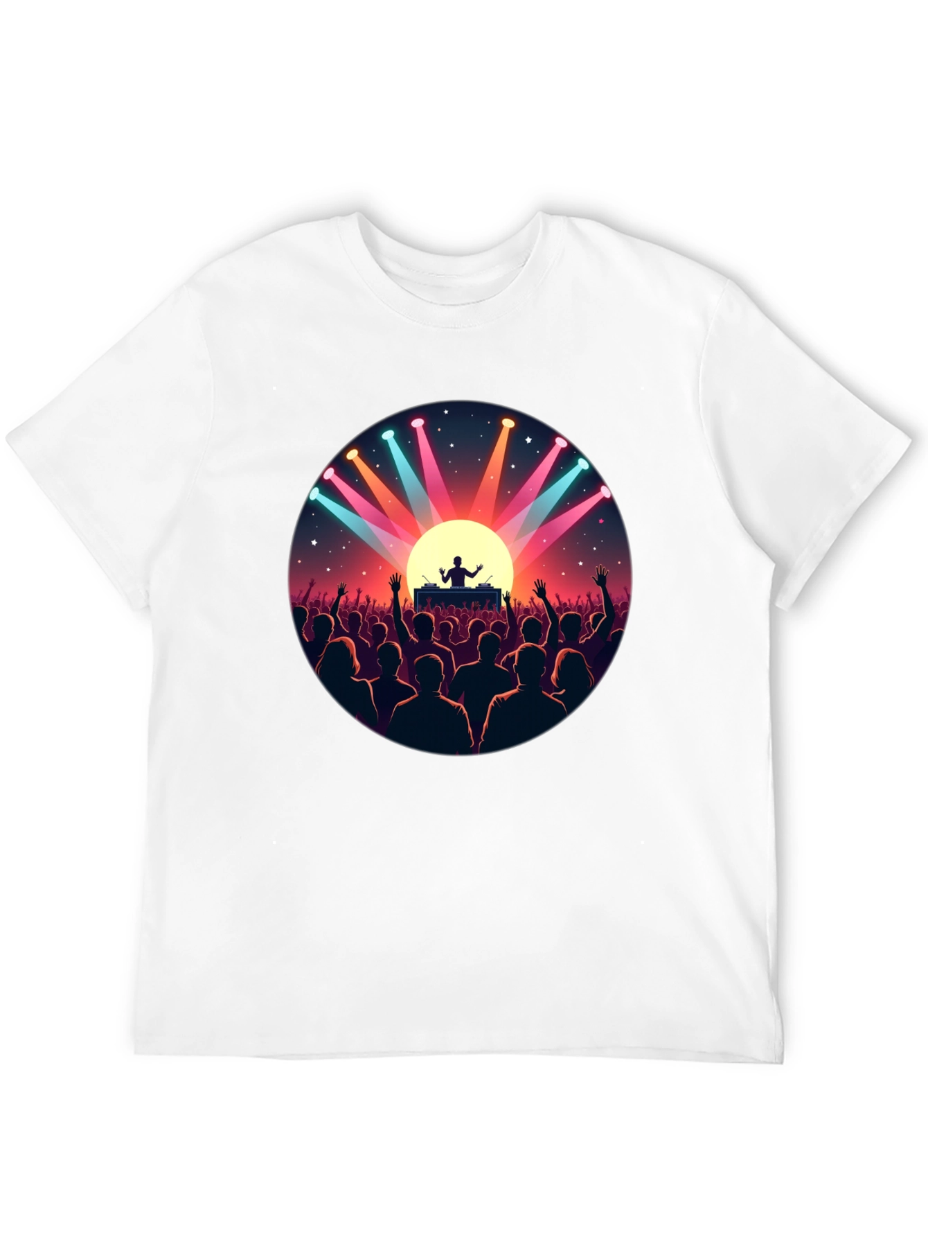 DJ Concert Graphic Tee - Black Cotton T-Shirt