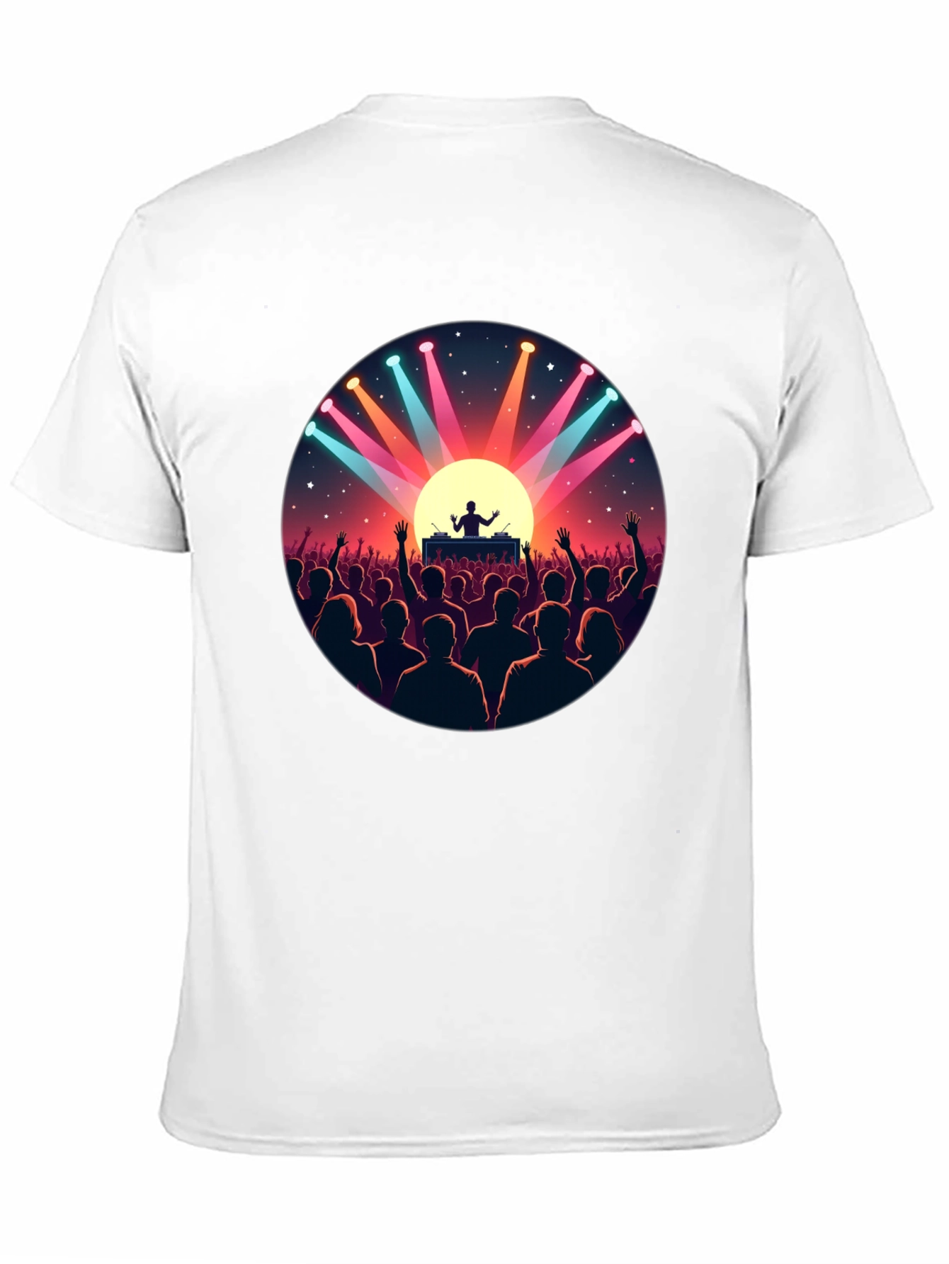 DJ Concert Graphic Tee - Black Cotton T-Shirt