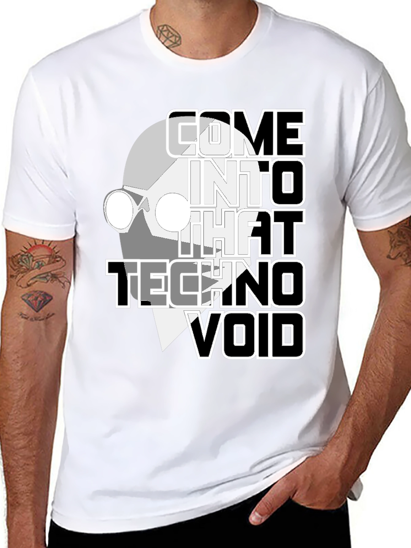 Techno Void Graphic Tee - Unique Style