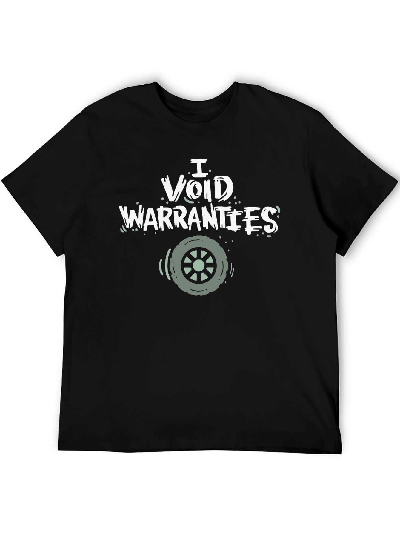 I Void Warranties Graphic Tee - Black Cotton T-Shirt
