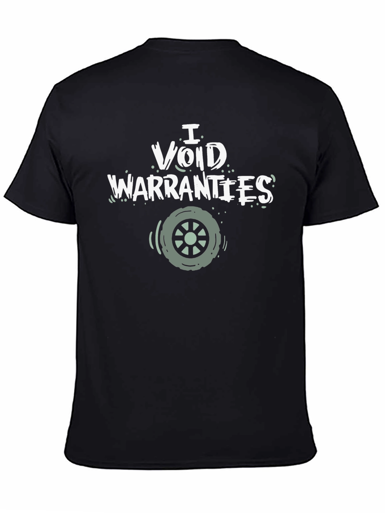 I Void Warranties Graphic Tee - Black Cotton T-Shirt