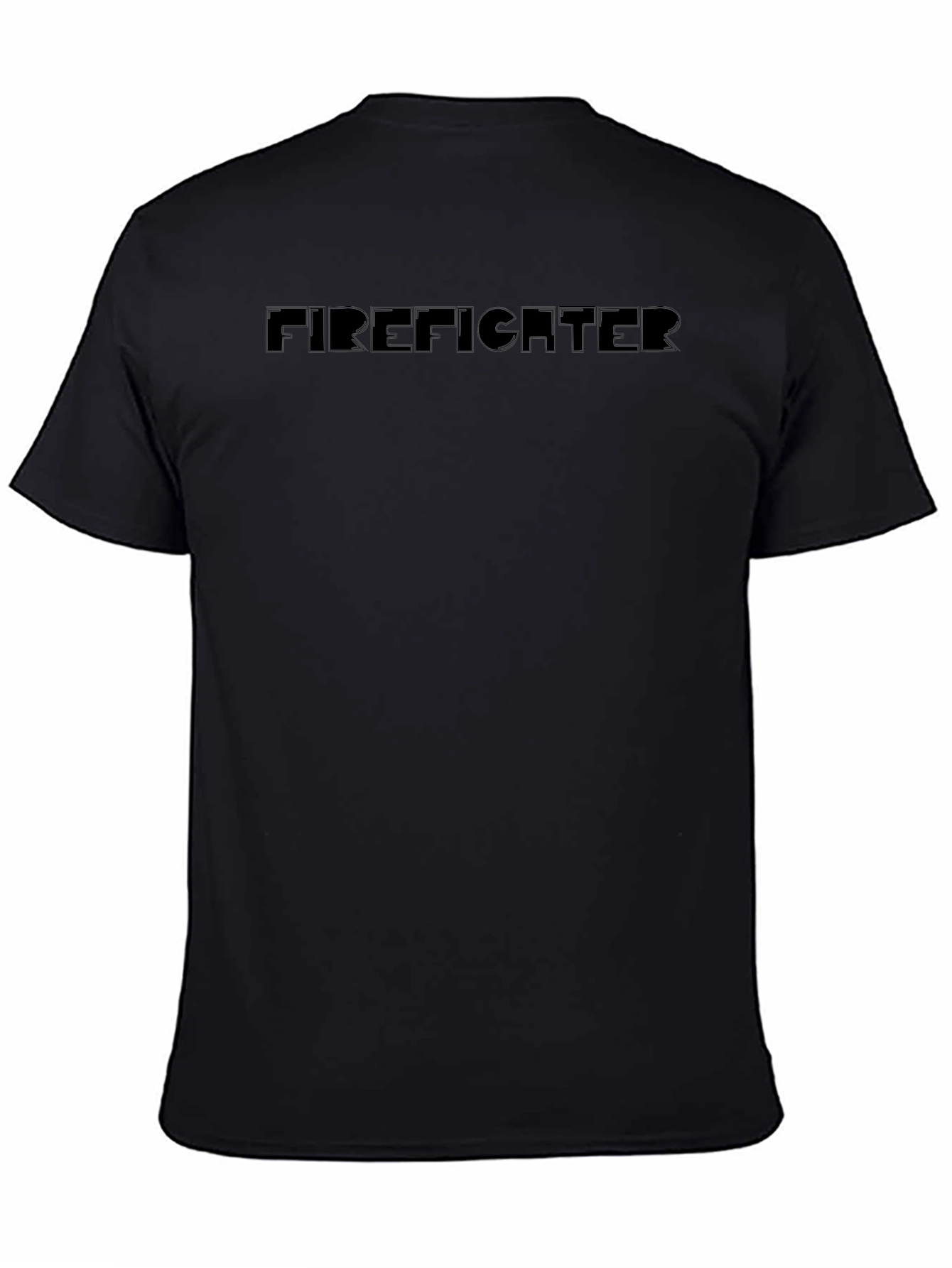 Firefighter T-Shirt - Classic Black Crew Neck