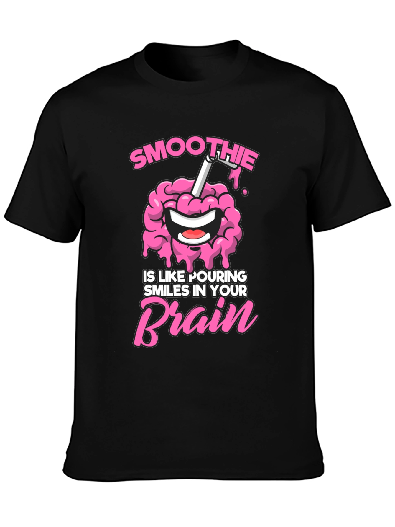 Smoothie Brain Graphic T-Shirt - Funny Unisex Tee