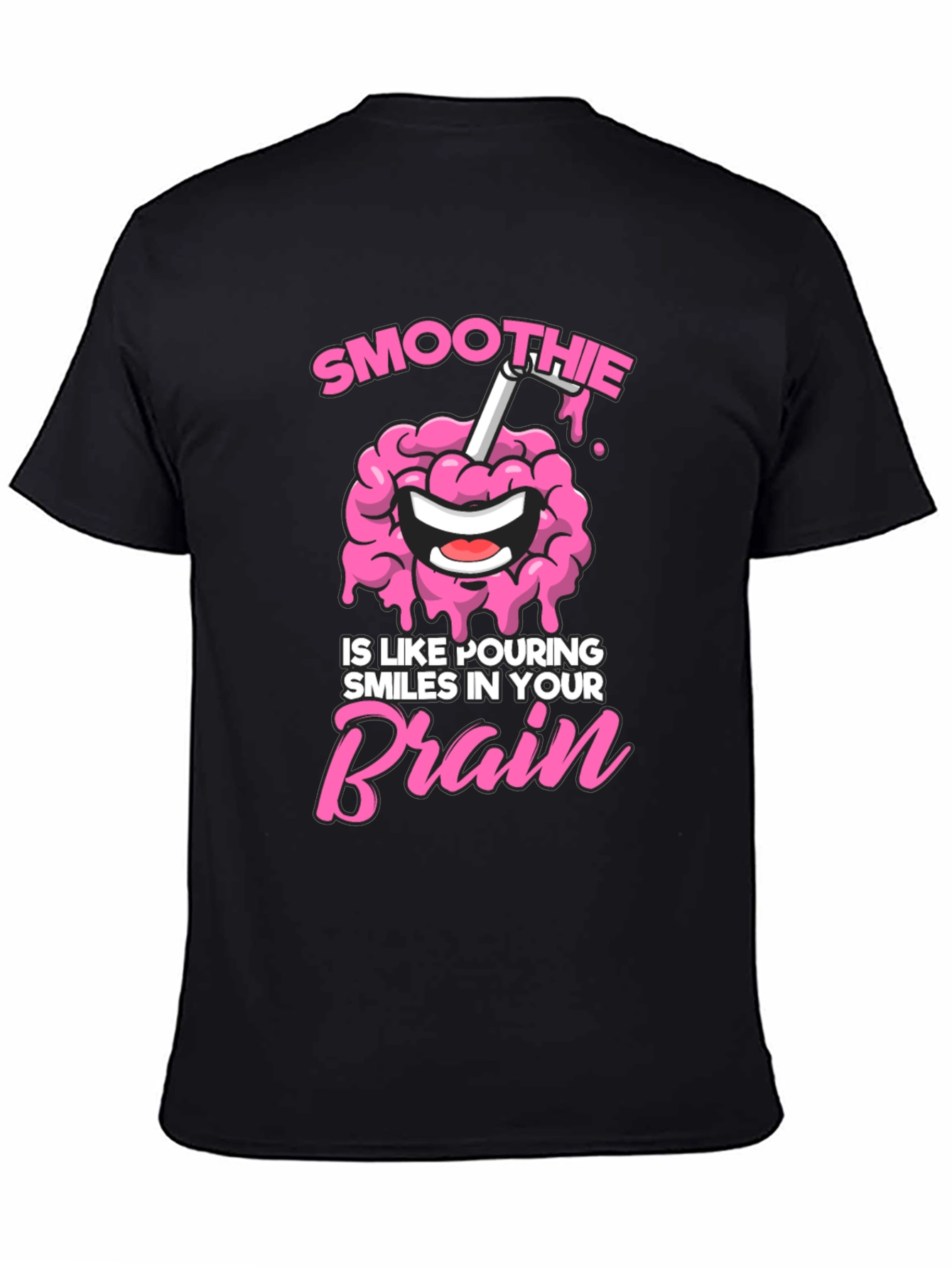 Smoothie Brain Graphic T-Shirt - Funny Unisex Tee
