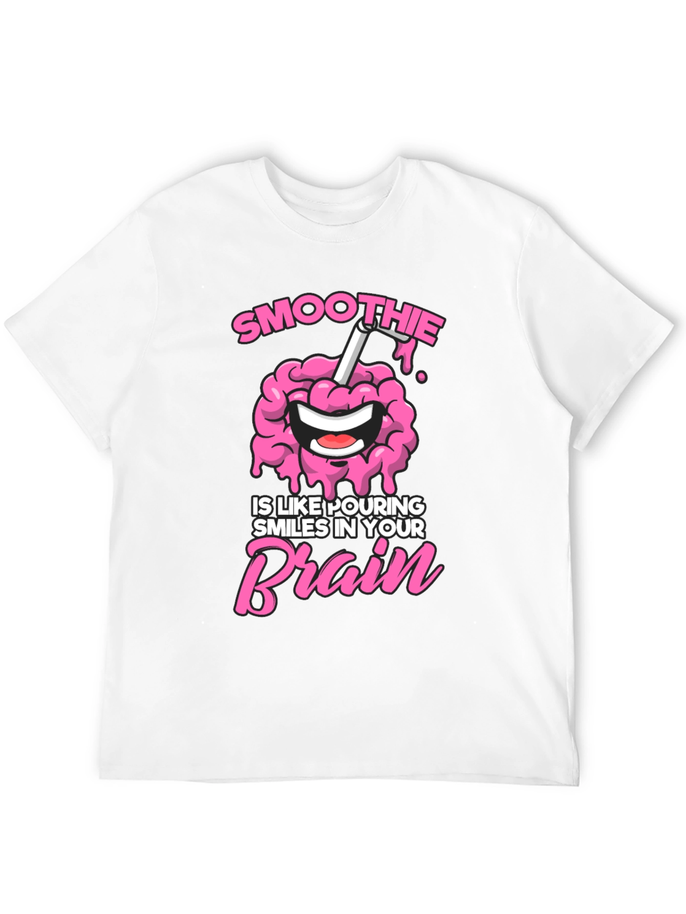 Smoothie Brain Graphic T-Shirt - Funny Unisex Tee