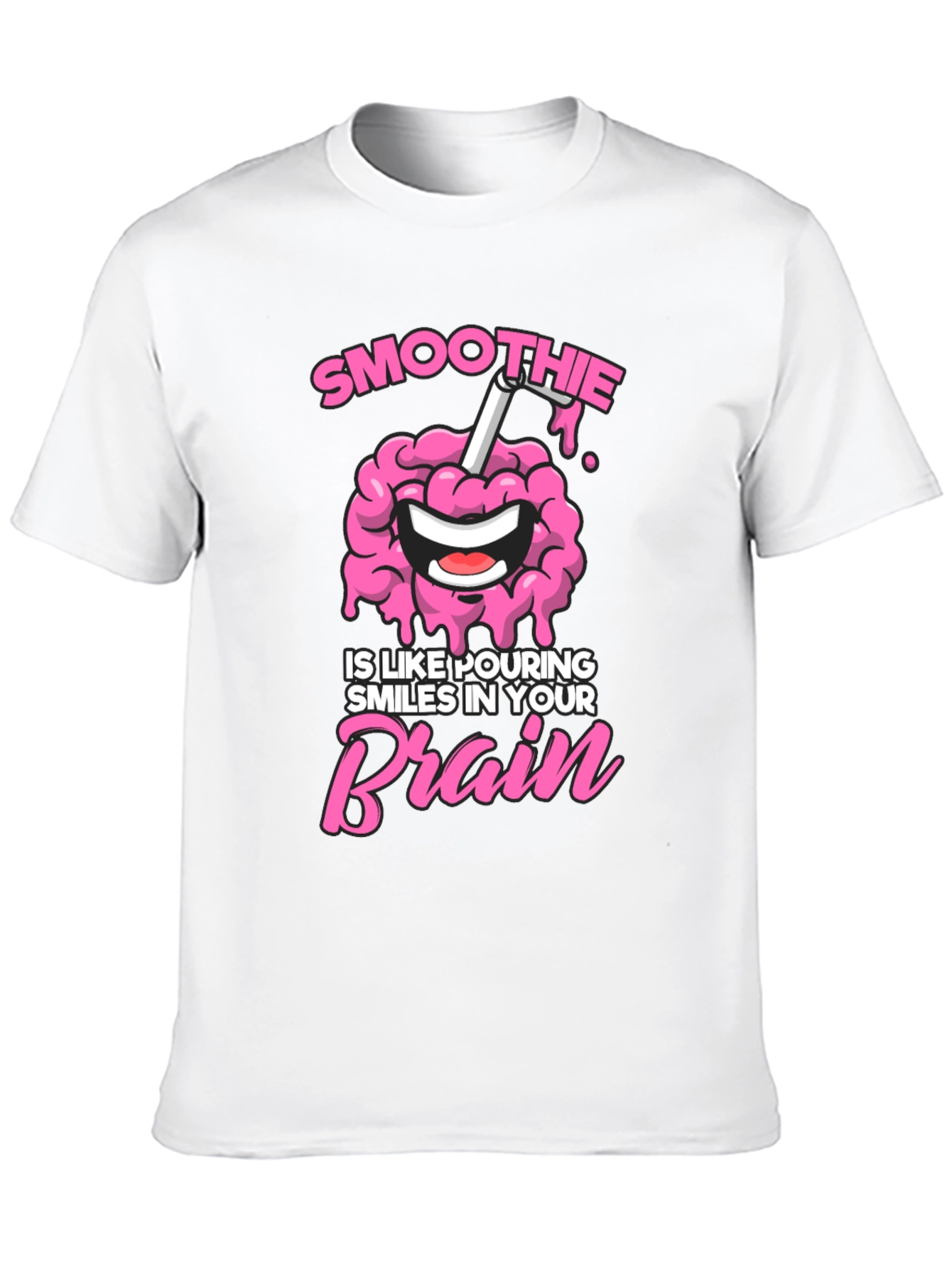 Smoothie Brain Graphic T-Shirt - Funny Unisex Tee