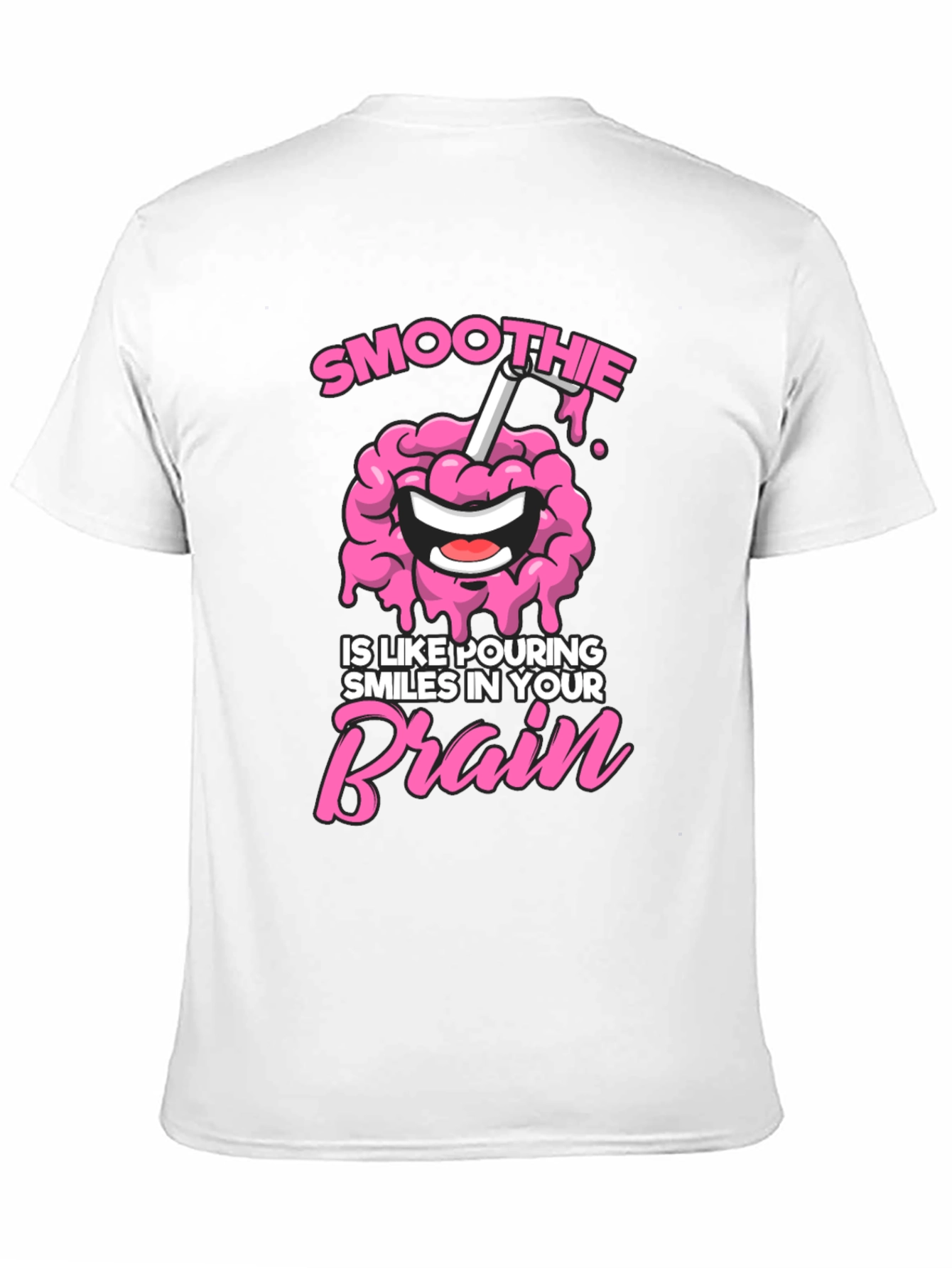 Smoothie Brain Graphic T-Shirt - Funny Unisex Tee