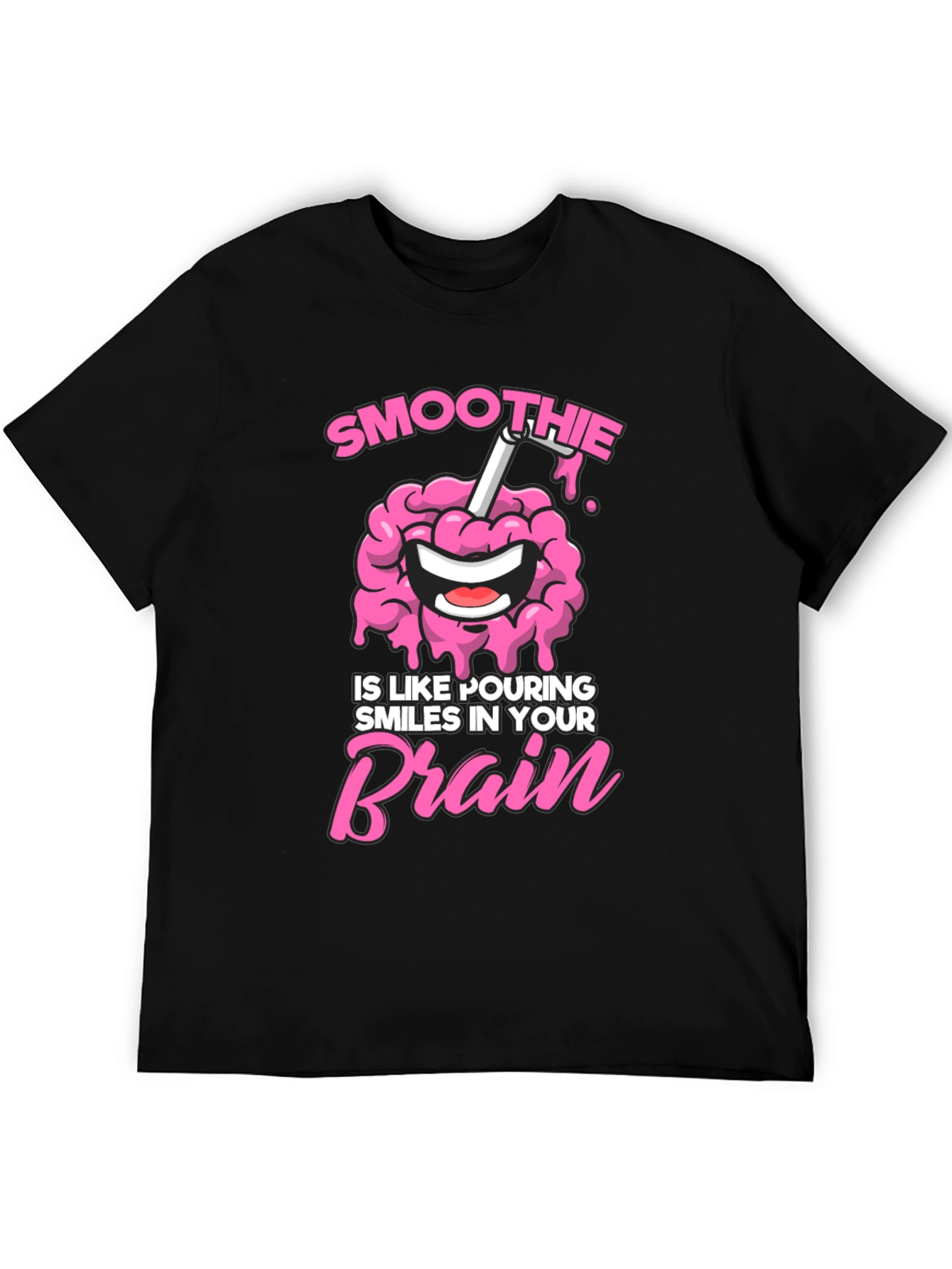 Smoothie Brain Graphic T-Shirt - Funny Unisex Tee