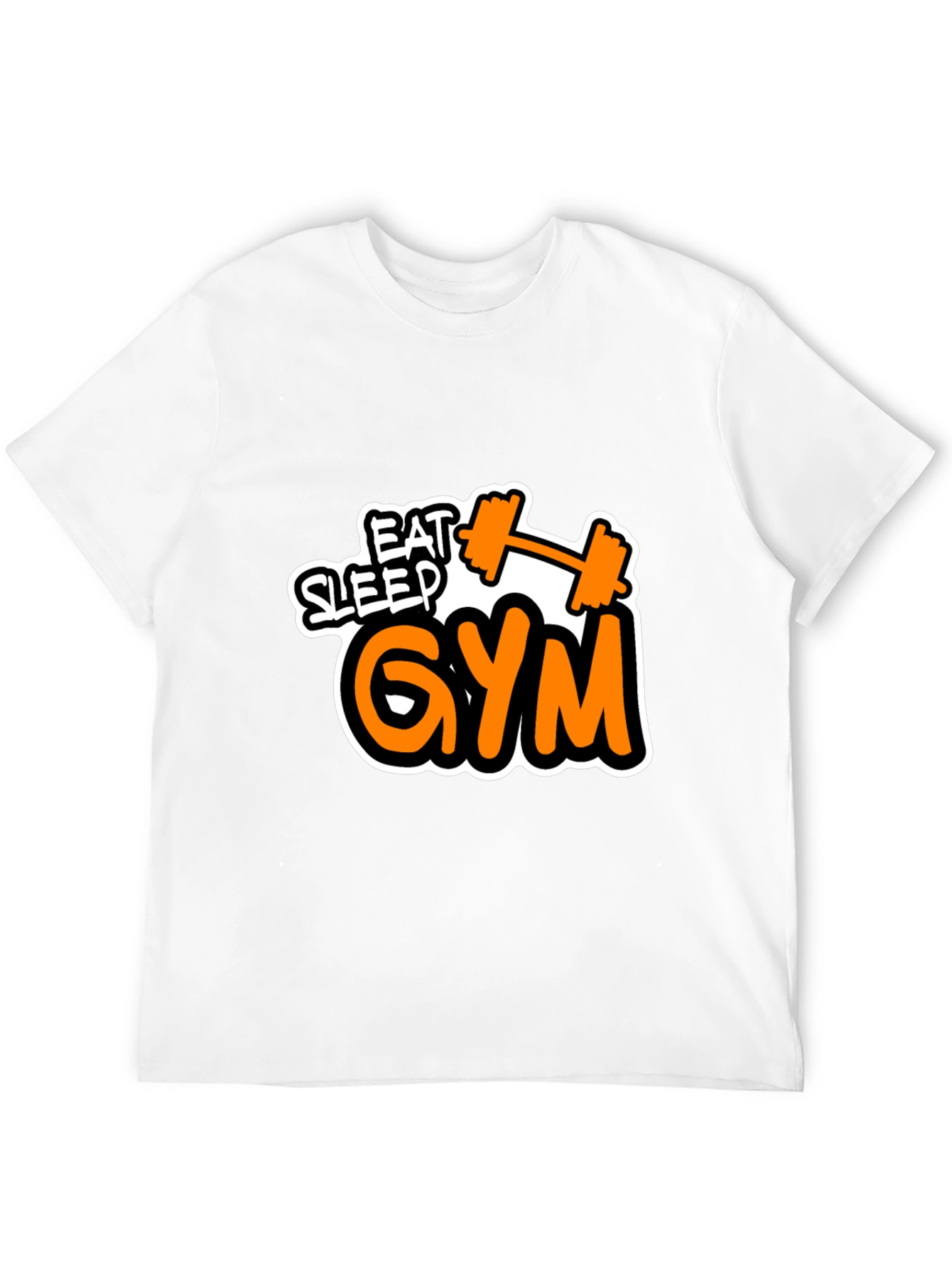 Eat Sleep Gym Graphic T-Shirt Fitness Workout Tee