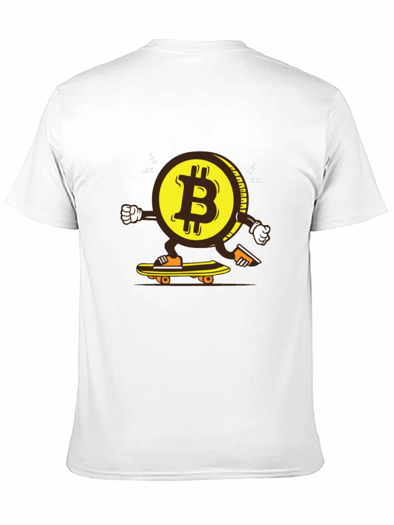 Bitcoin Skateboarder Graphic Tee - Crypto Enthusiast Apparel