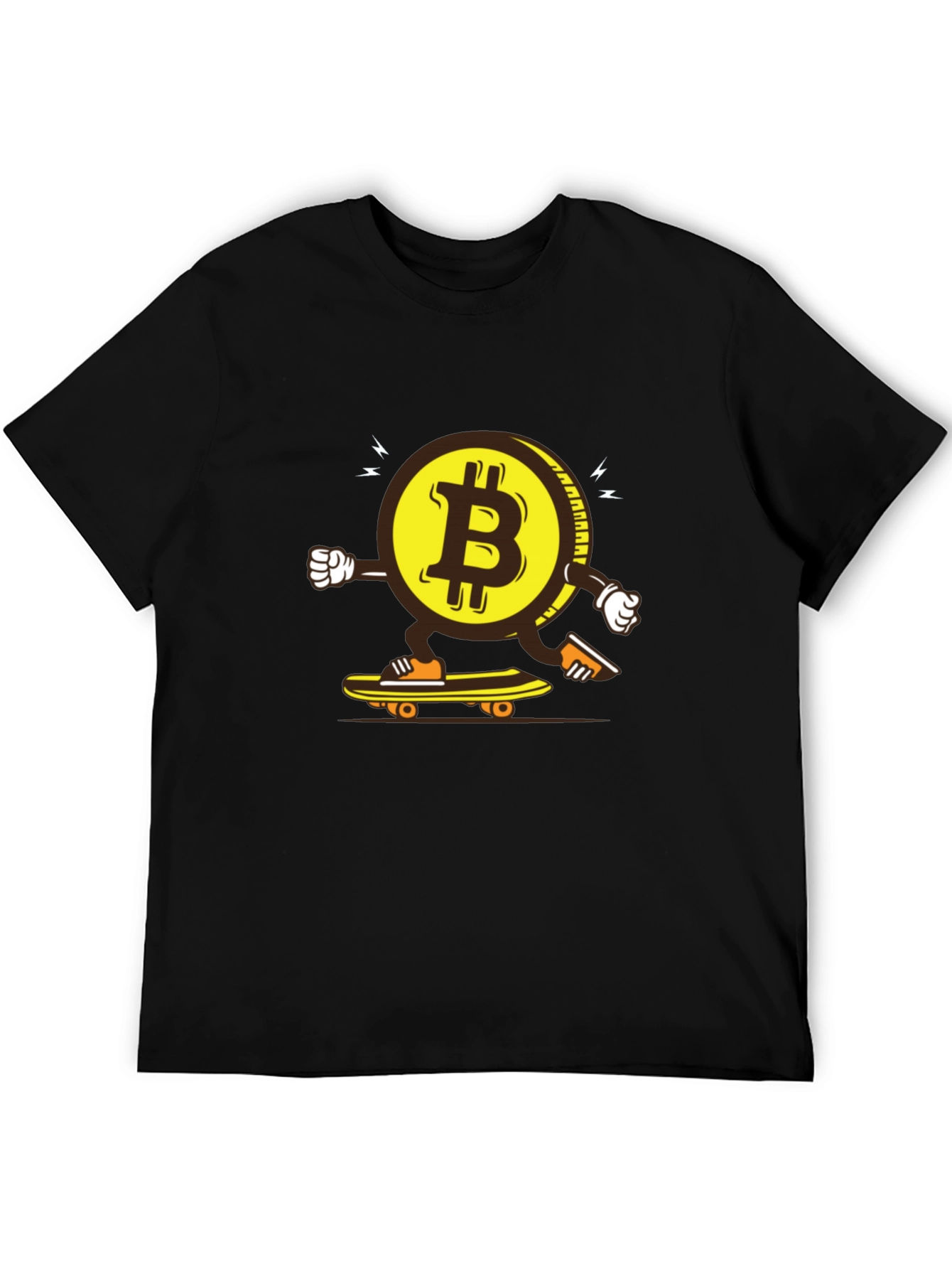 Bitcoin Skateboarder Graphic Tee - Crypto Enthusiast Apparel