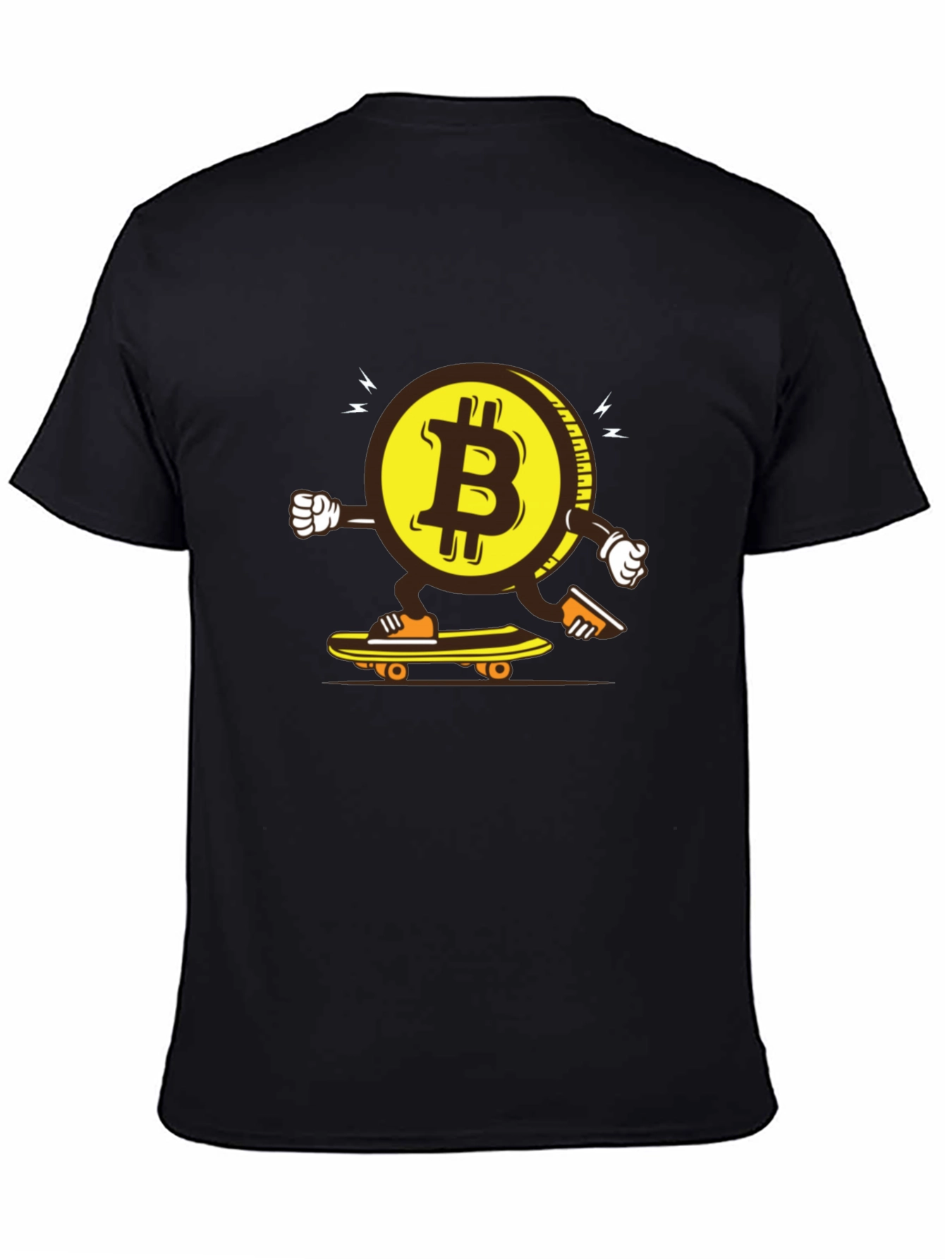 Bitcoin Skateboarder Graphic Tee - Crypto Enthusiast Apparel