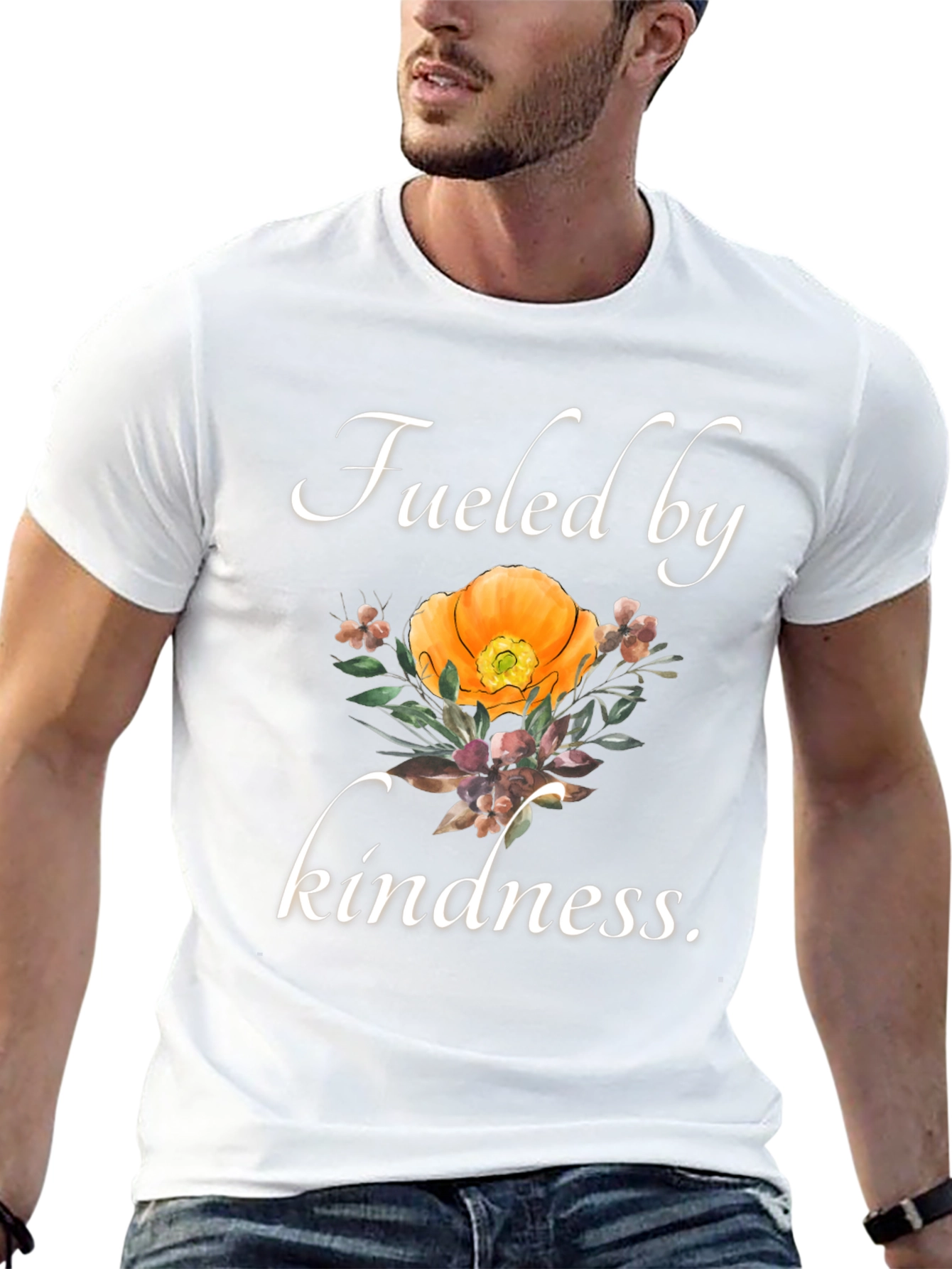 Fueled by Kindness T-Shirt - Floral Graphic Tee
