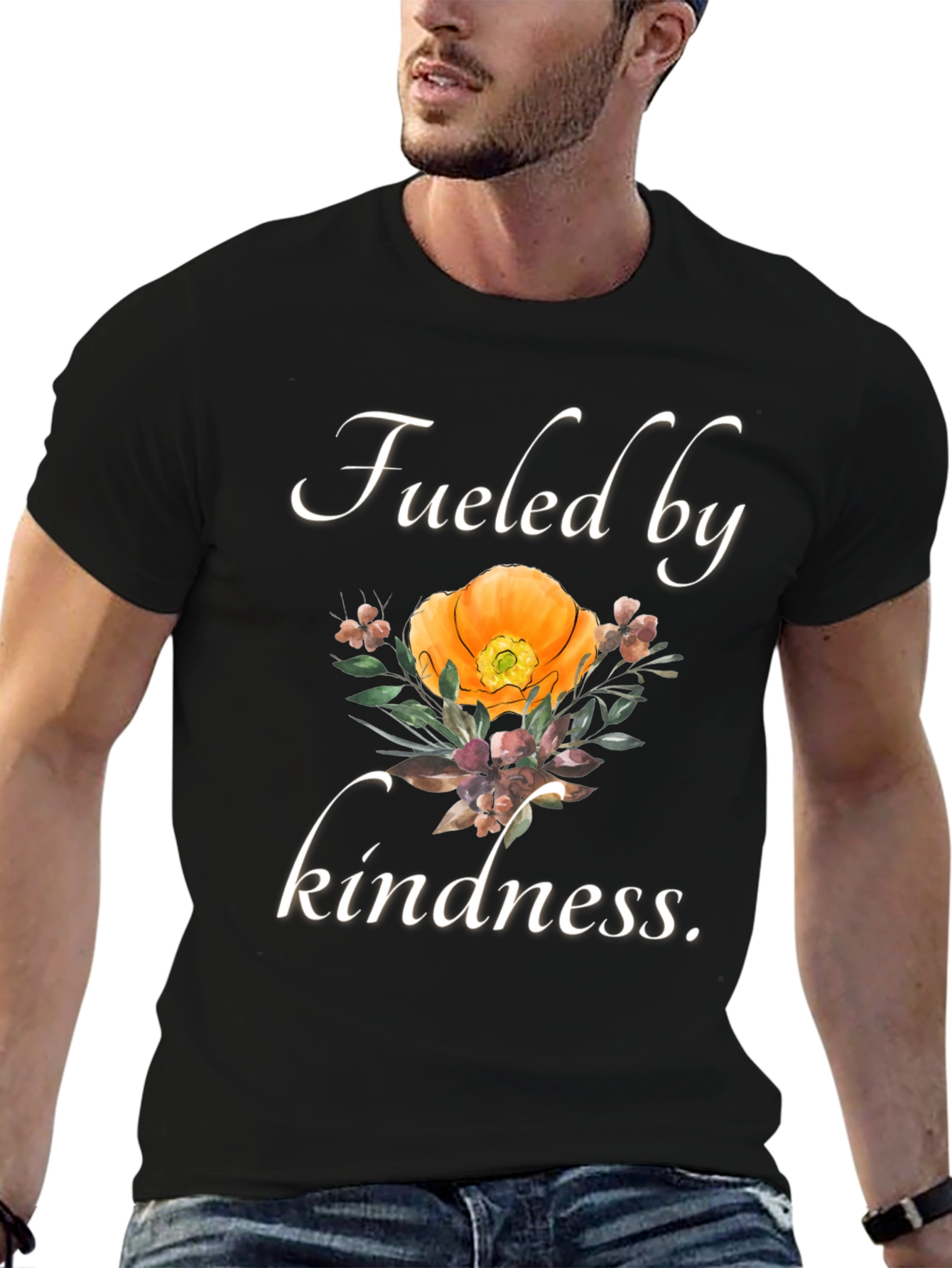 Fueled by Kindness T-Shirt - Floral Graphic Tee