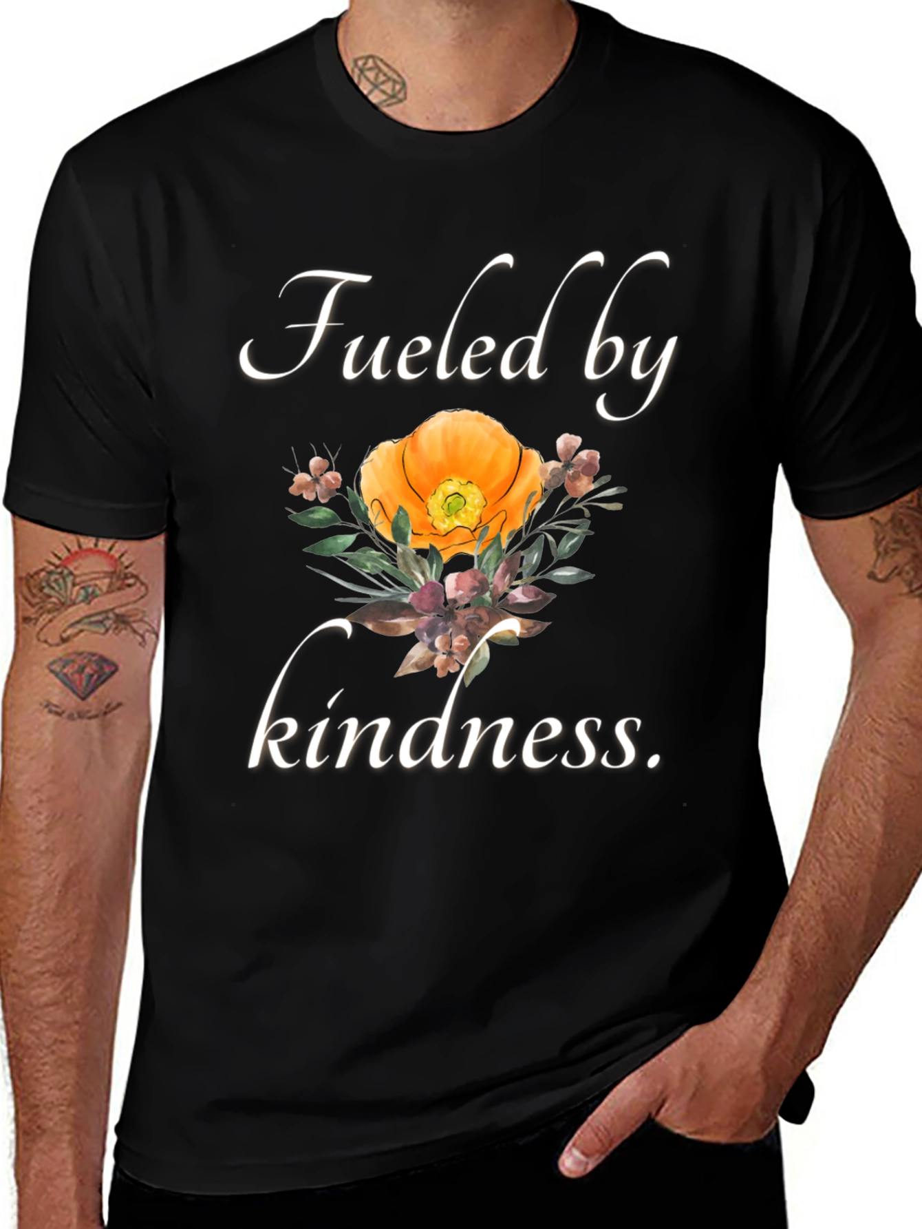 Fueled by Kindness T-Shirt - Floral Graphic Tee
