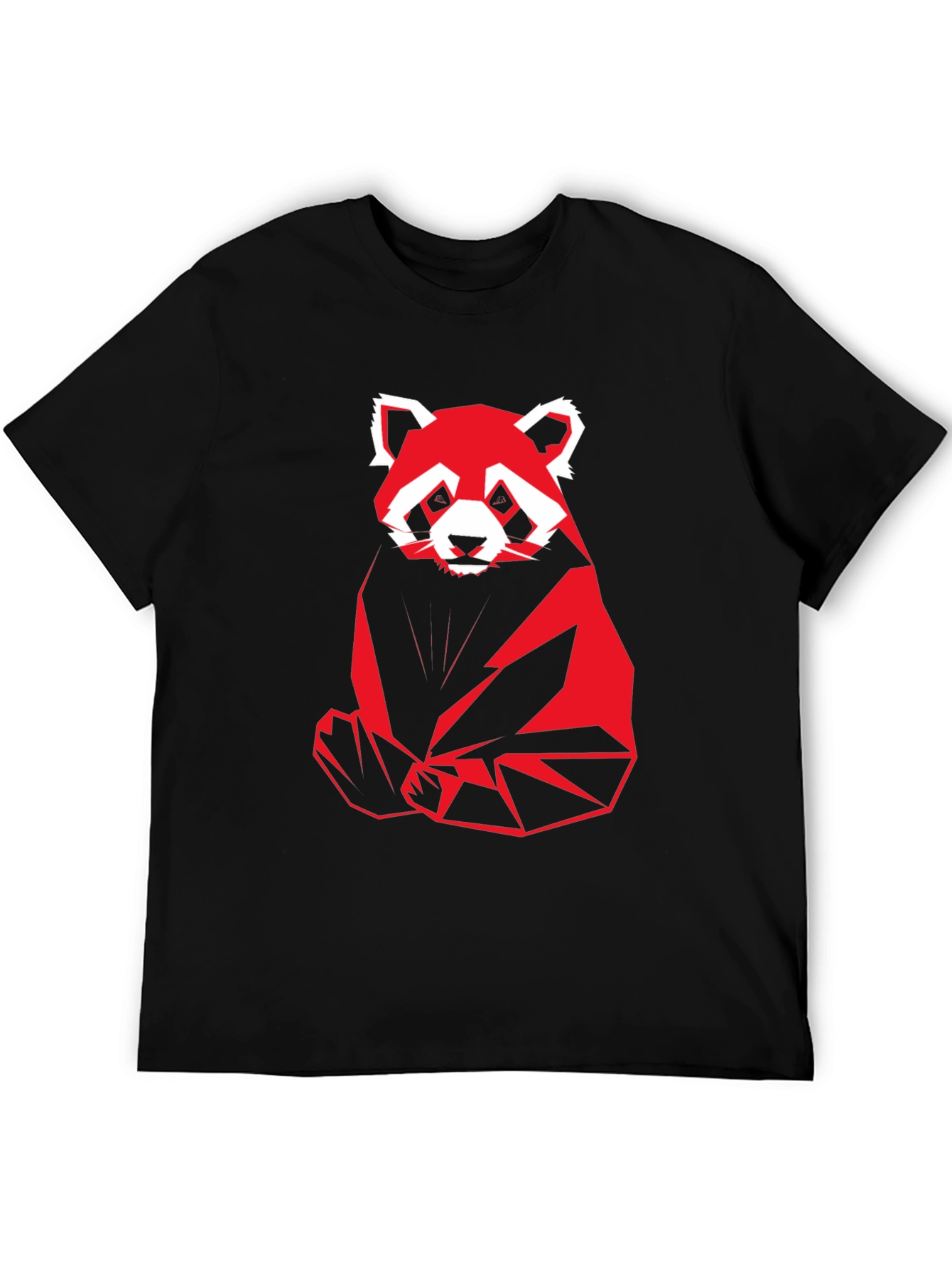 Geometric Red Panda Graphic T-Shirt