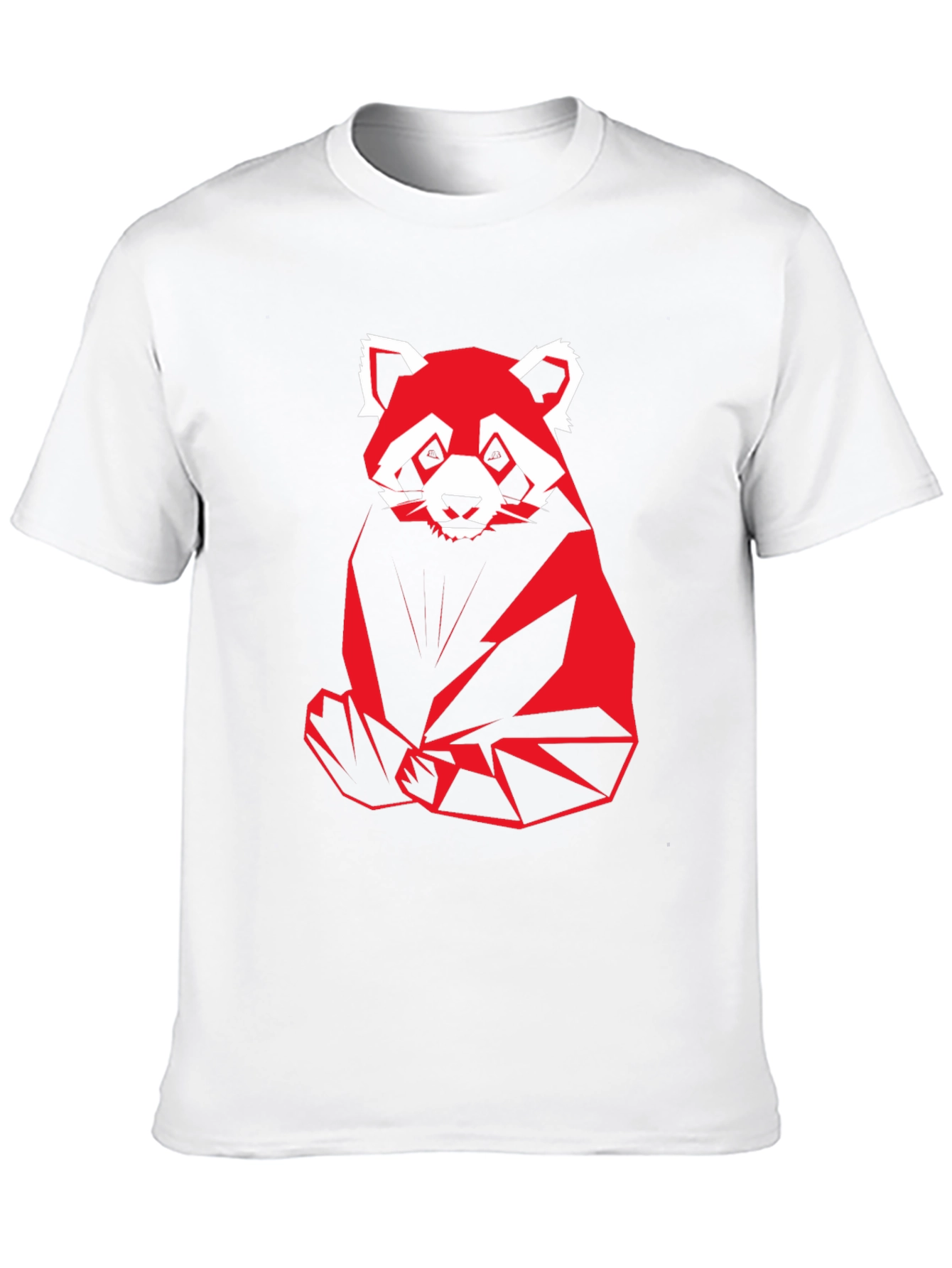 Geometric Red Panda Graphic T-Shirt