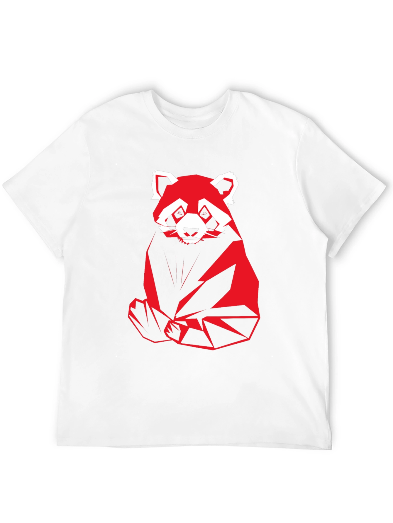 Geometric Red Panda Graphic T-Shirt