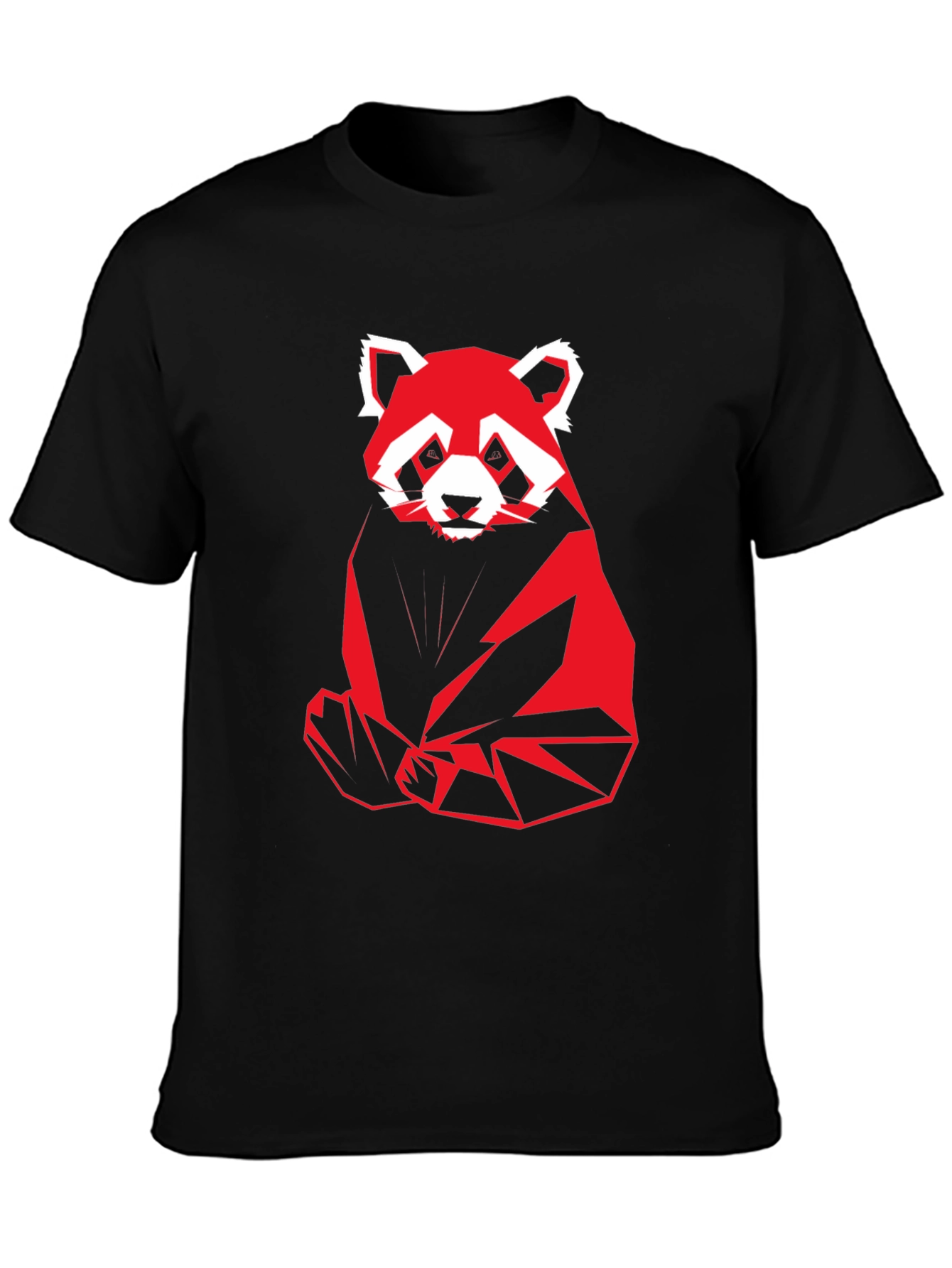 Geometric Red Panda Graphic T-Shirt