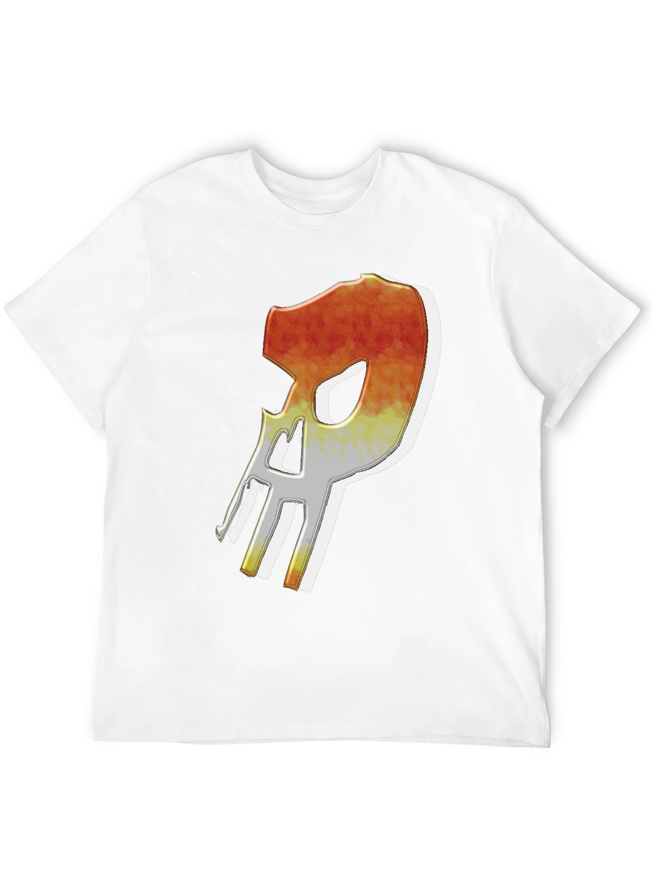 Fiery Skull Graphic Tee - Edgy Mens T-Shirt