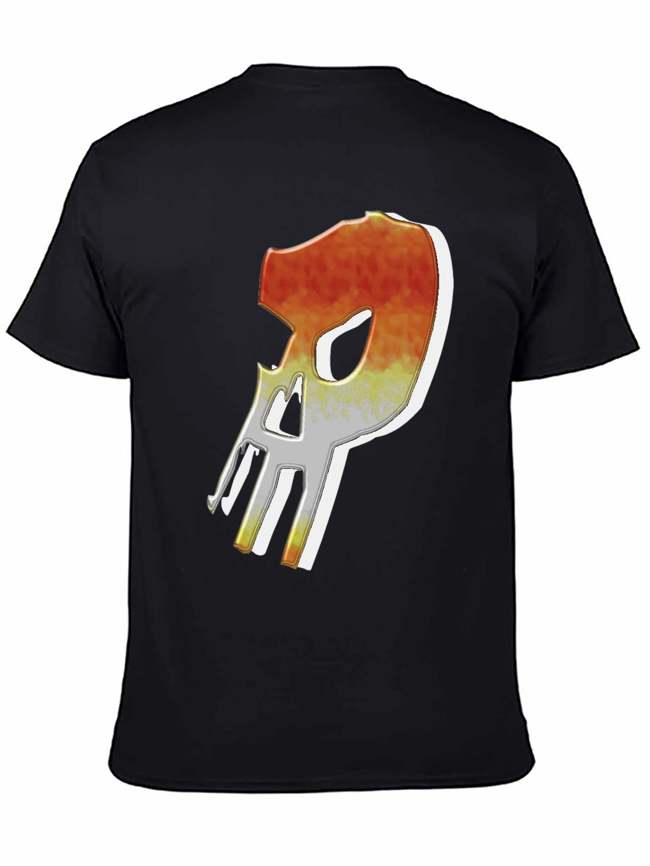 Fiery Skull Graphic Tee - Edgy Mens T-Shirt