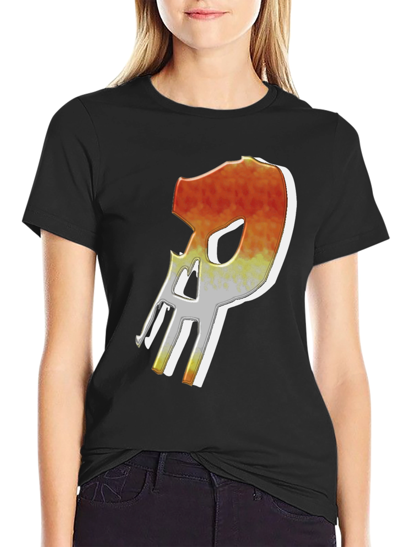 Fiery Skull Graphic Tee - Edgy Mens T-Shirt
