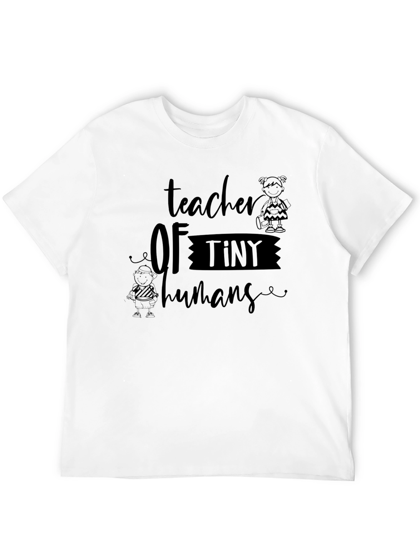 Teacher of Tiny Humans Black Graphic Tee