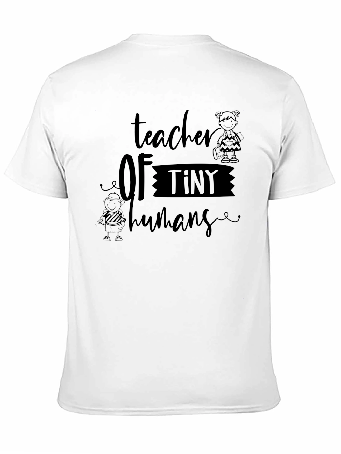 Teacher of Tiny Humans Black Graphic Tee
