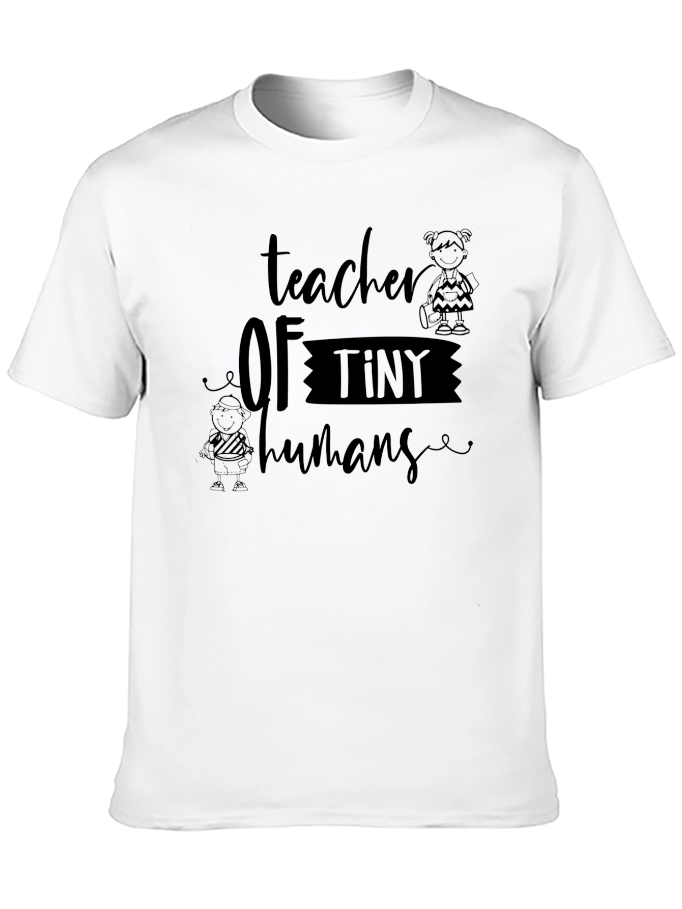 Teacher of Tiny Humans Black Graphic Tee