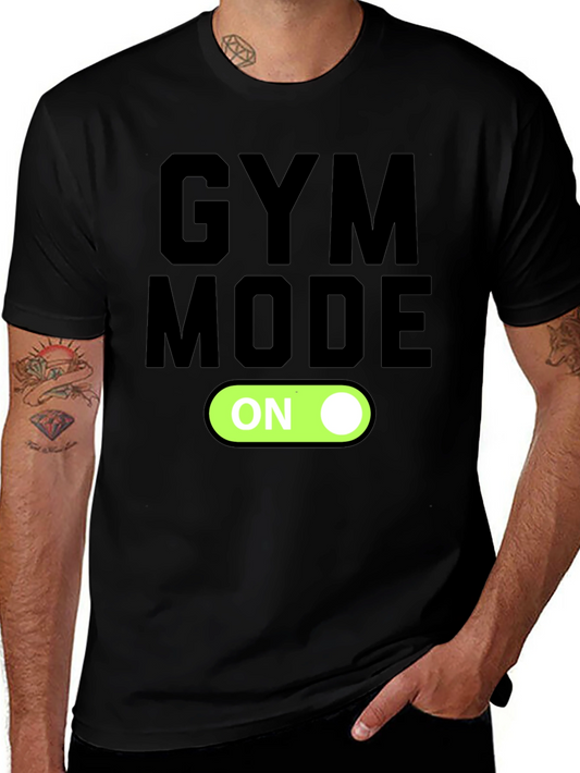 Gym Mode On Graphic T-Shirt - Black