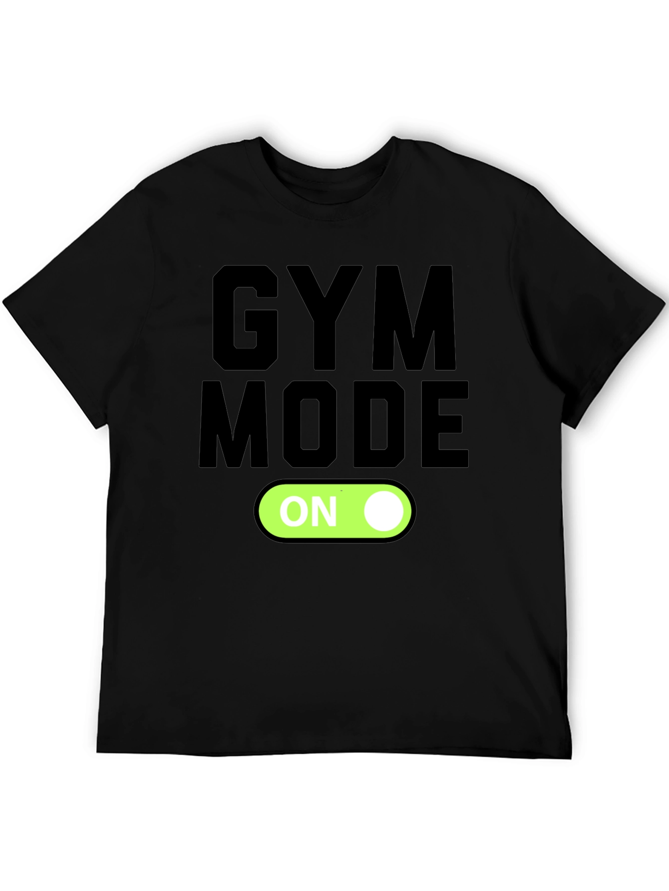 Gym Mode On Graphic T-Shirt - Black