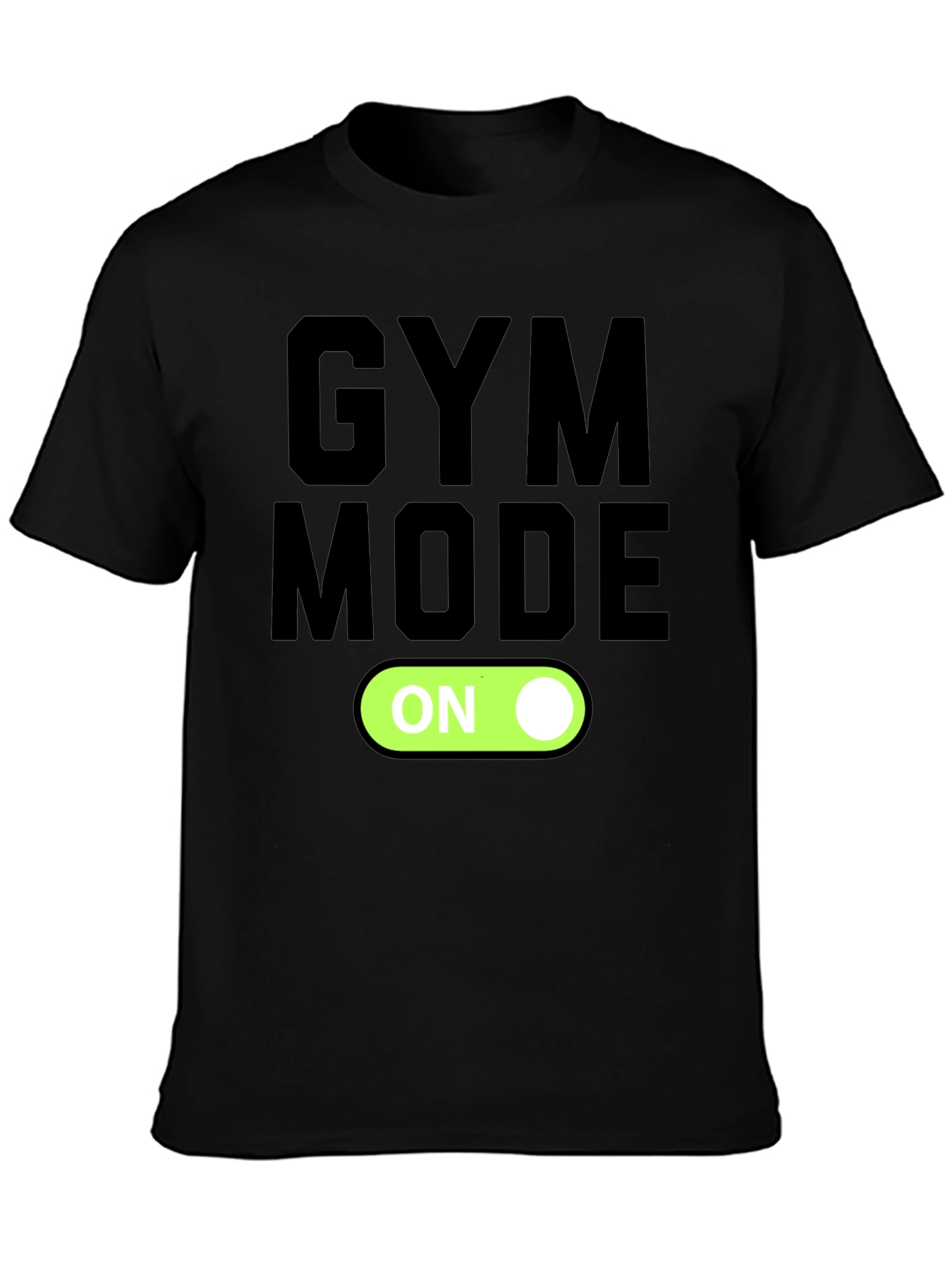 Gym Mode On Graphic T-Shirt - Black