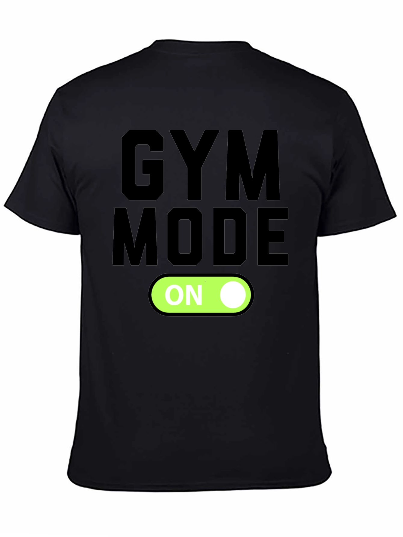 Gym Mode On Graphic T-Shirt - Black