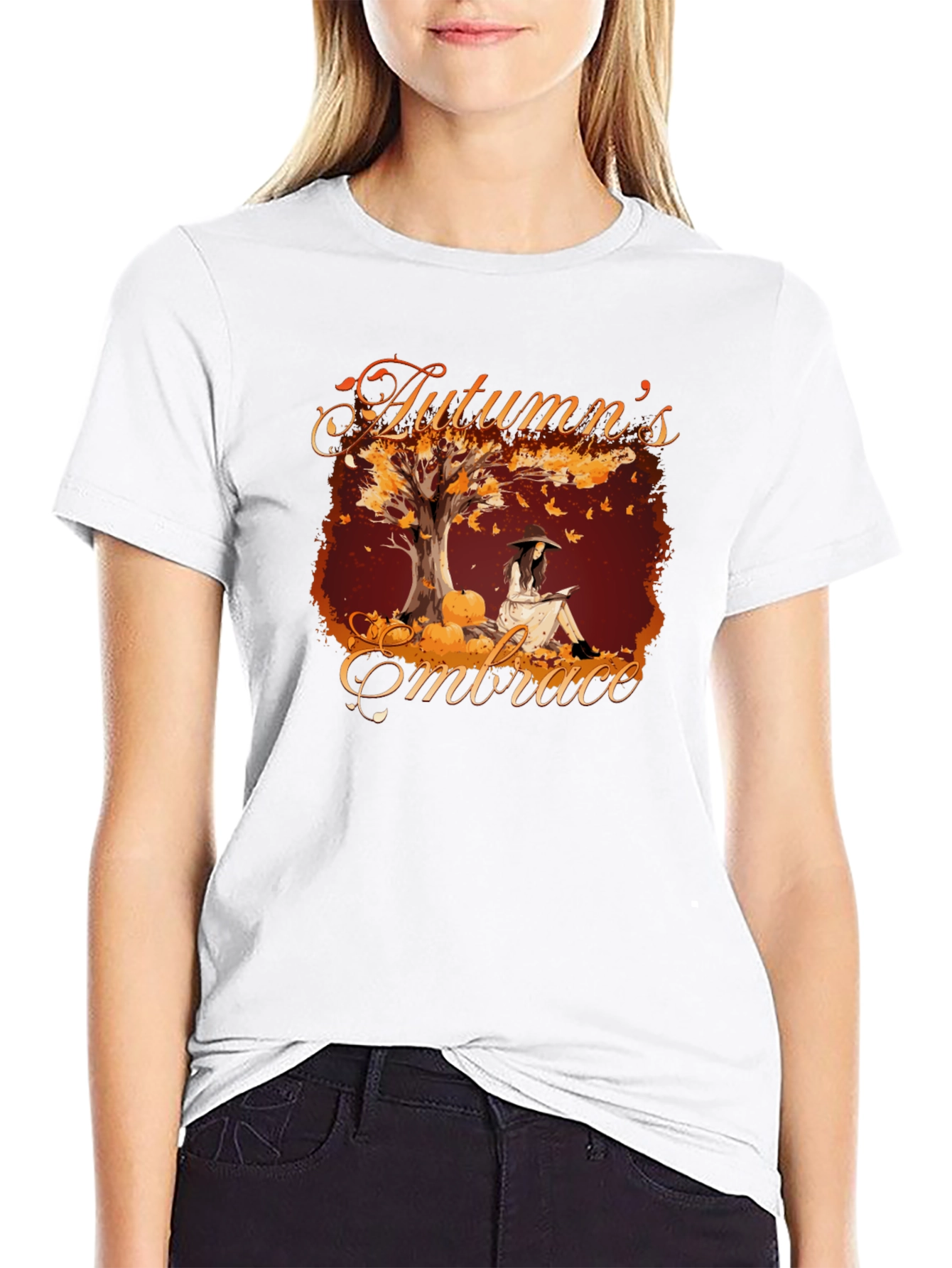 Autumns Embrace Graphic Tee - Cozy Fall Style