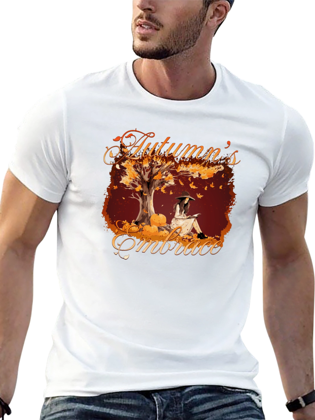 Autumns Embrace Graphic Tee - Cozy Fall Style