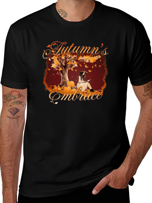 Autumns Embrace Graphic Tee - Cozy Fall Style