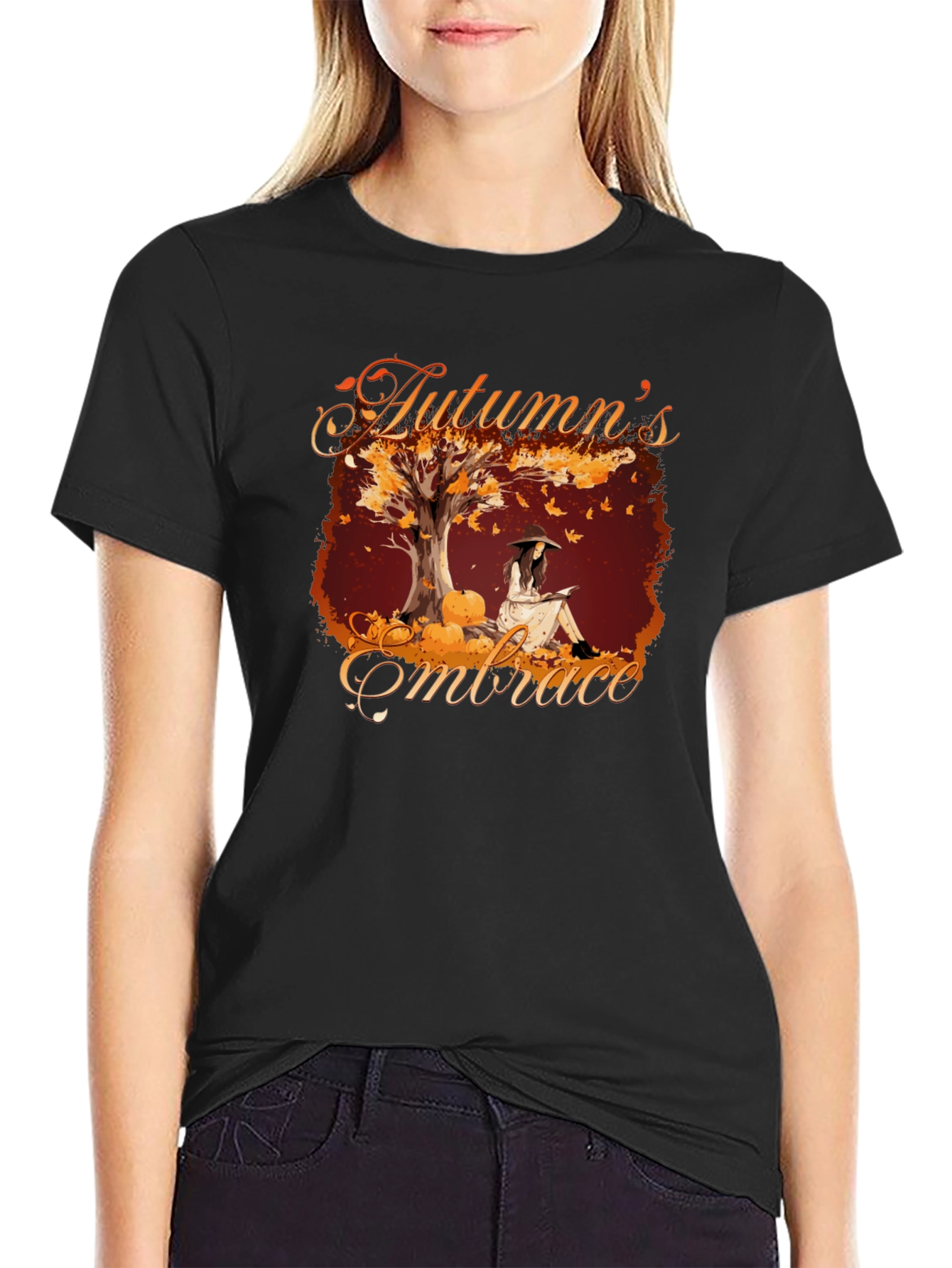 Autumns Embrace Graphic Tee - Cozy Fall Style