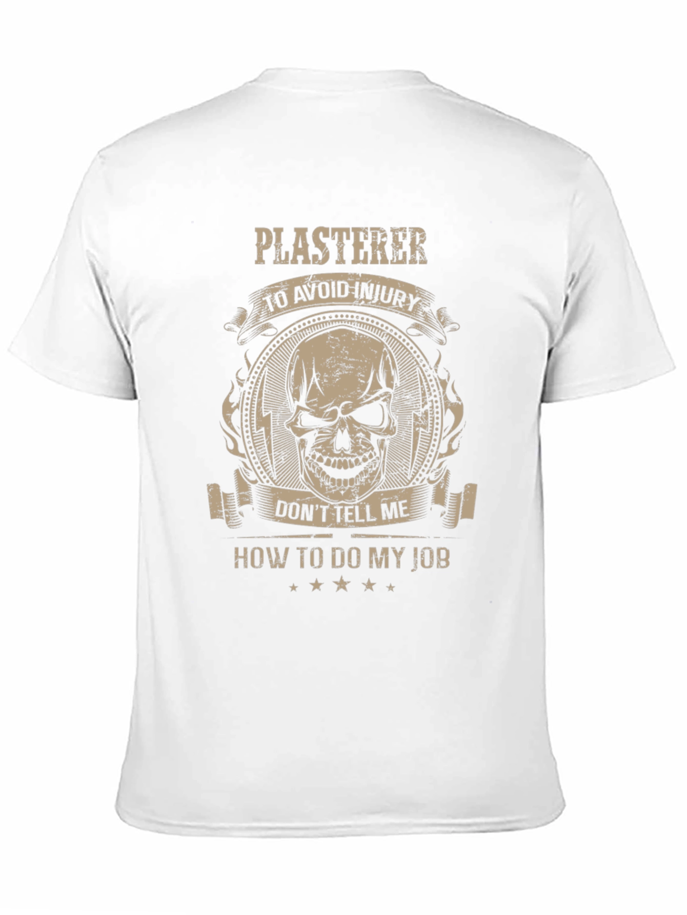 Plasterer Skull Graphic T-Shirt - Avoid Injury