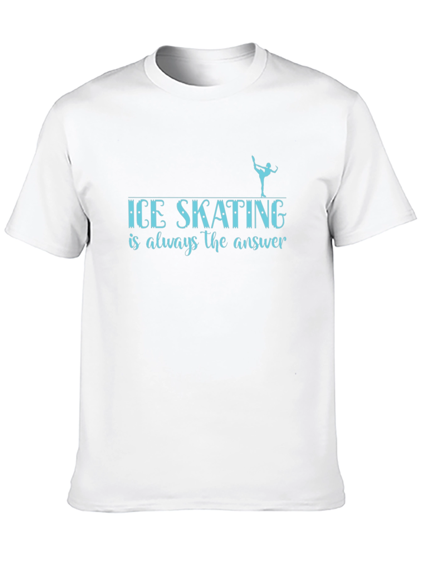 Ice Skating Always the Answer Black T-Shirt