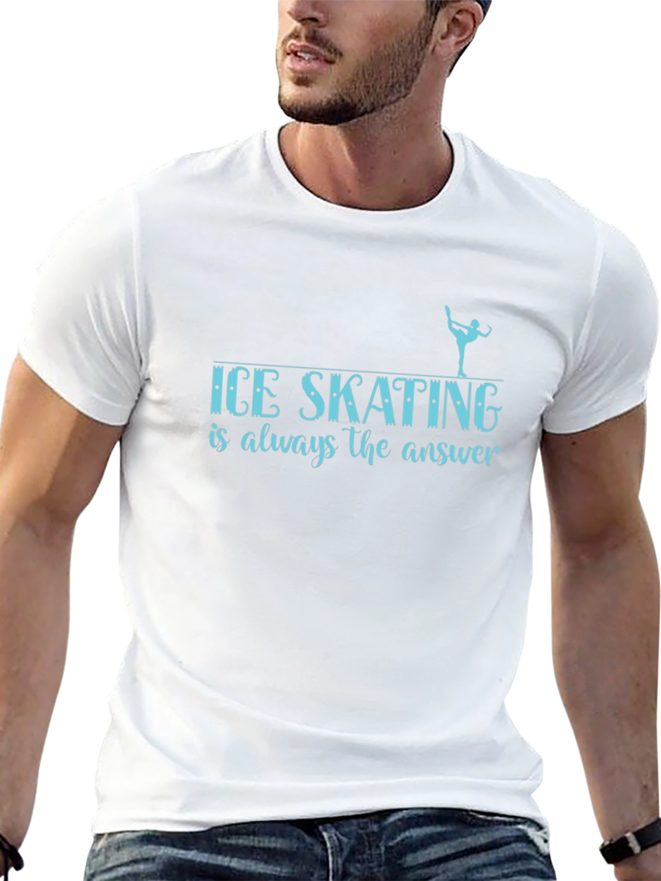 Ice Skating Always the Answer Black T-Shirt