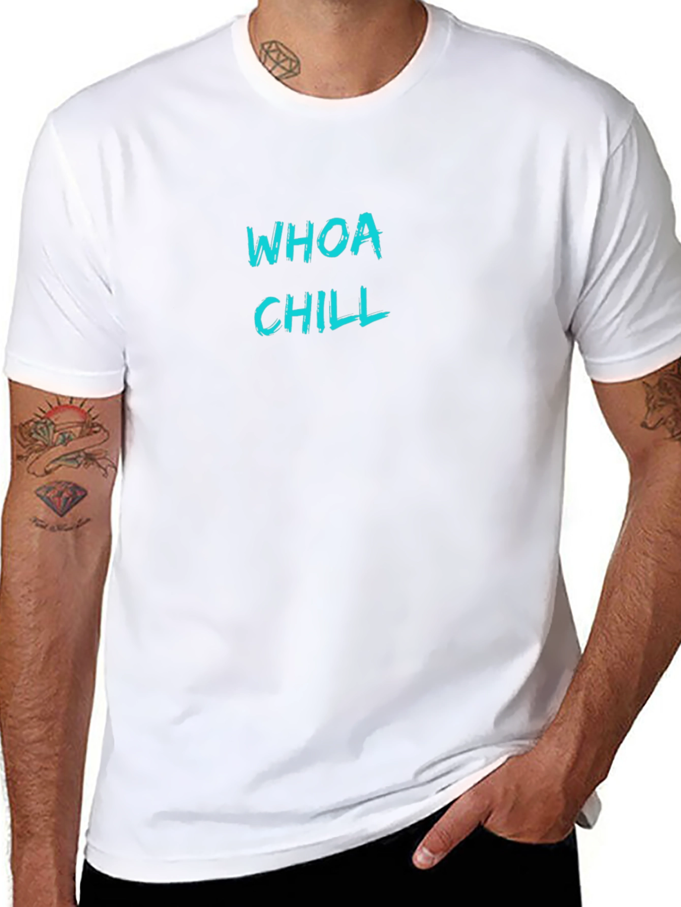 Whoa Chill Black Graphic Tee