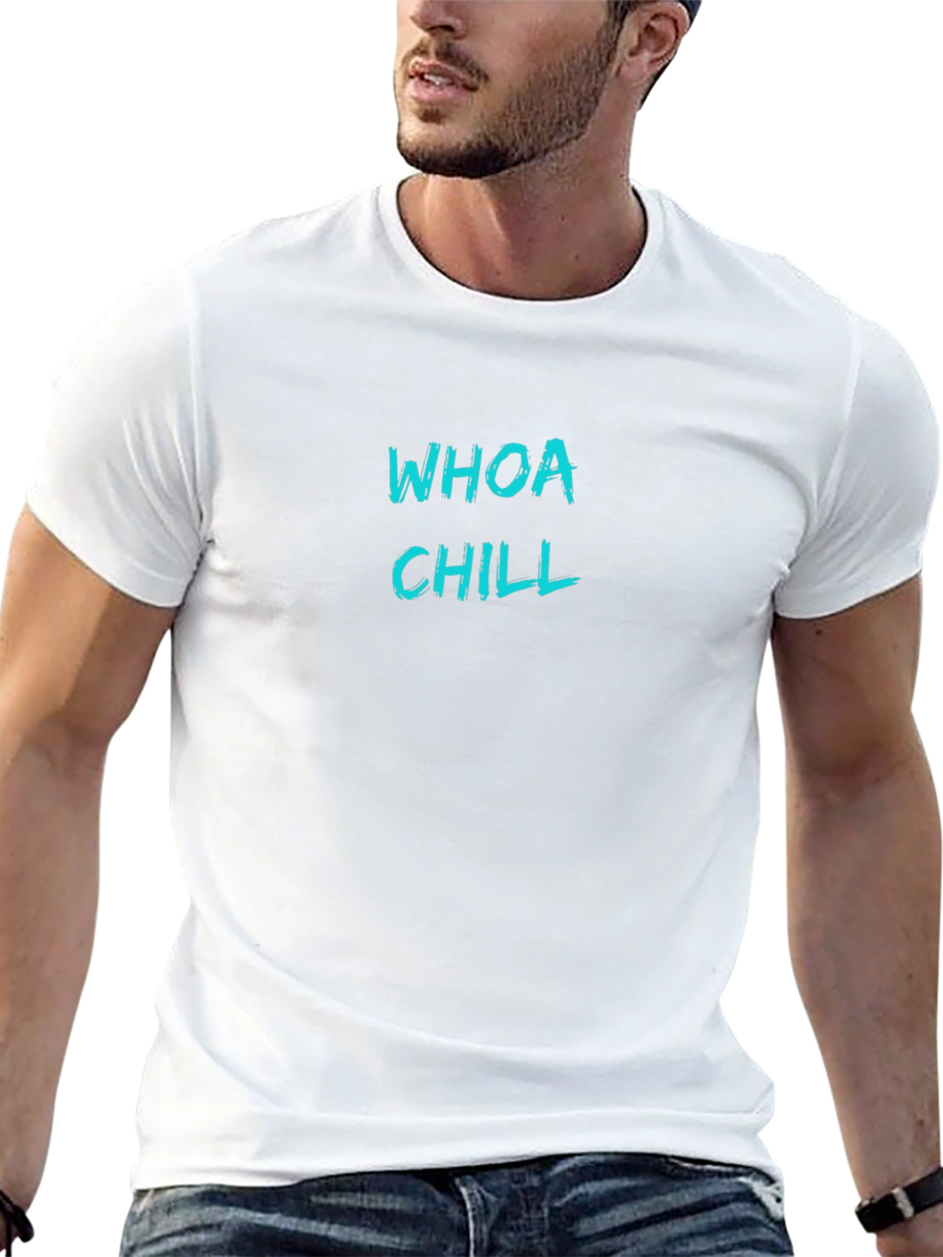 Whoa Chill Black Graphic Tee