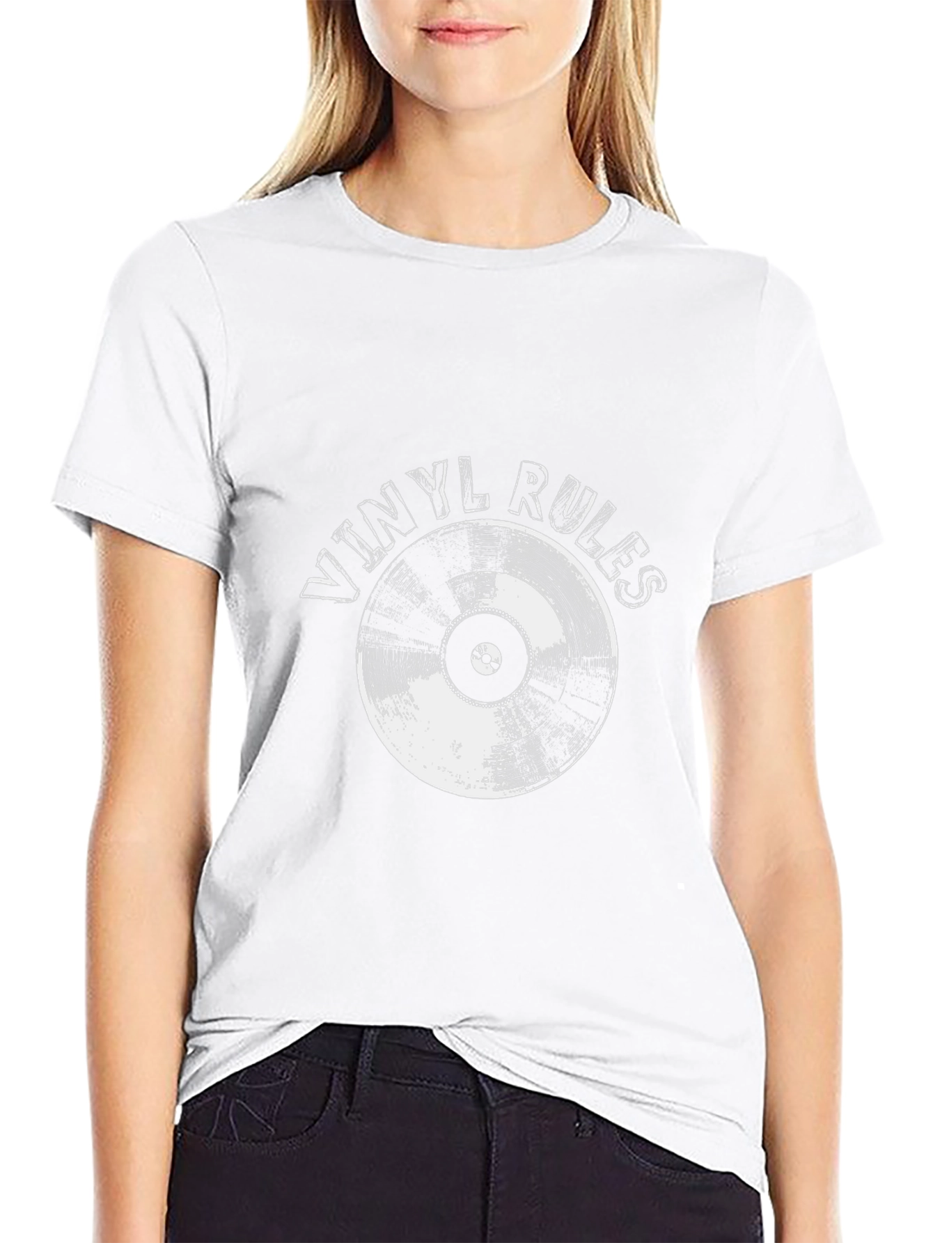 Vinyl Rules Black T-Shirt - Music Lover Tee