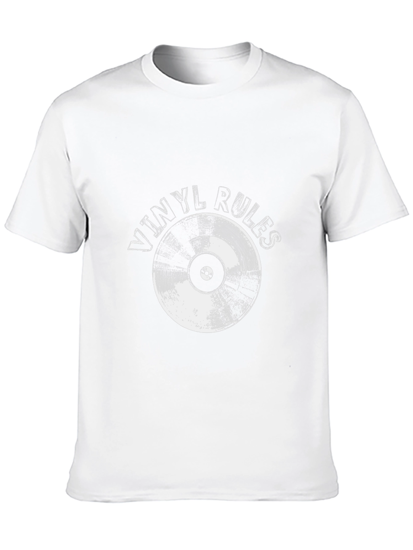 Vinyl Rules Black T-Shirt - Music Lover Tee