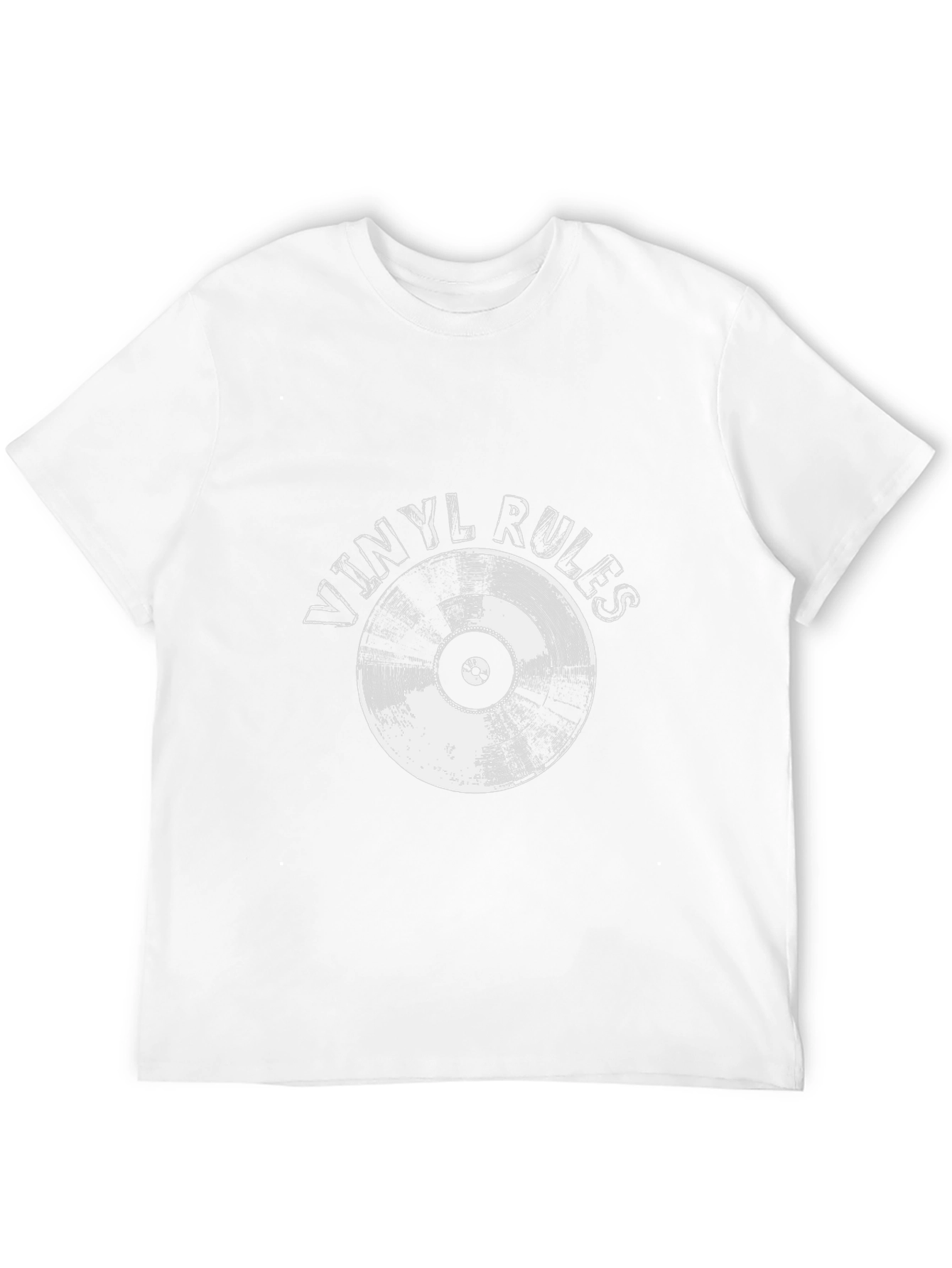 Vinyl Rules Black T-Shirt - Music Lover Tee