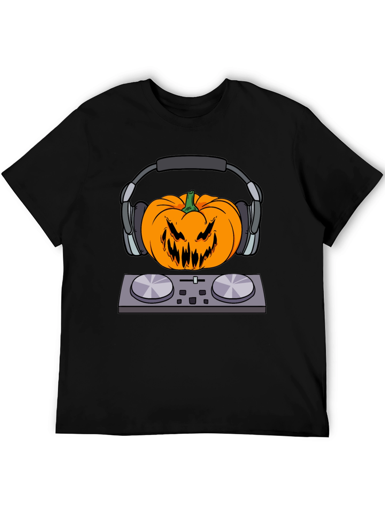 DJ Pumpkin Head T-Shirt - Halloween Vibes