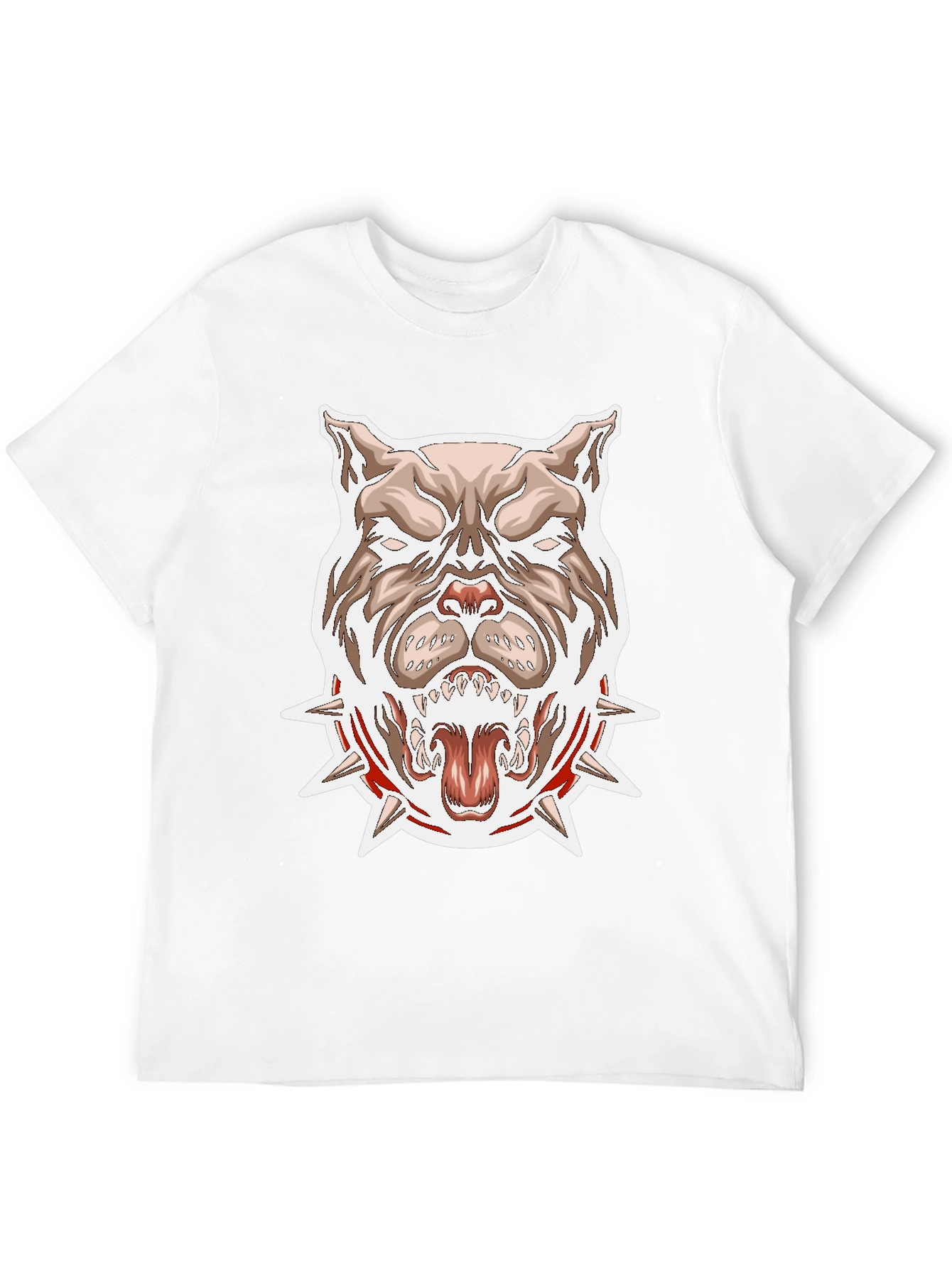 Pitbull Spike Collar Graphic T-Shirt