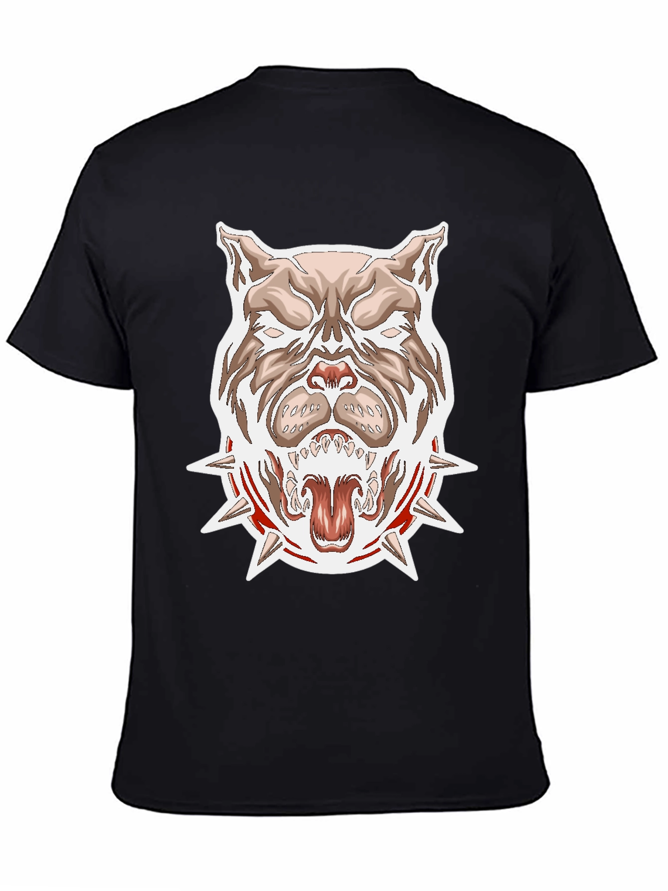 Pitbull Spike Collar Graphic T-Shirt